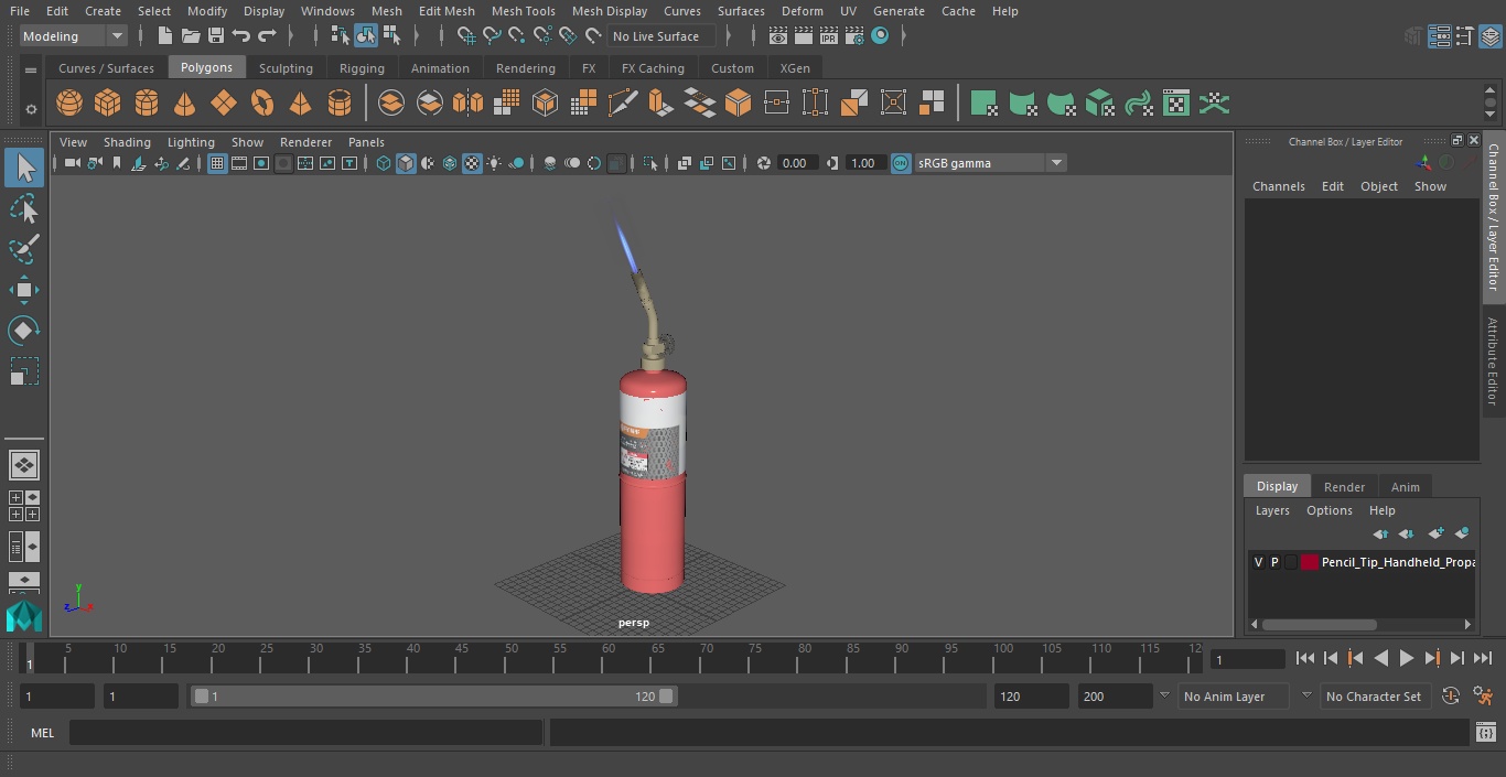 3D Pencil Tip Handheld Propane Torch with Cylinder Kit