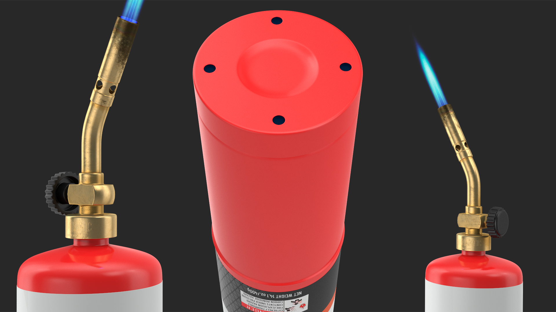 3D Pencil Tip Handheld Propane Torch with Cylinder Kit