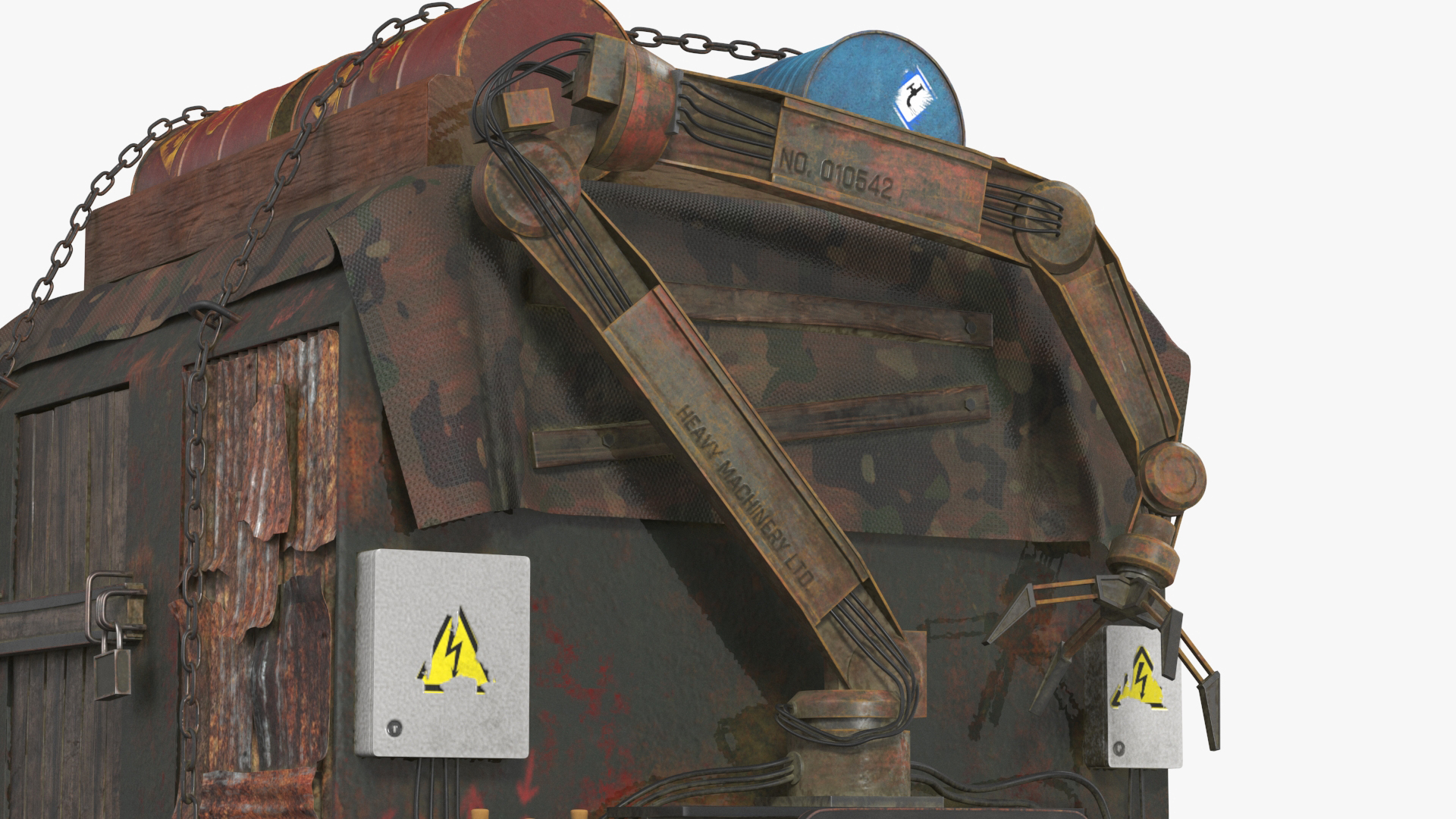 Apocalyptic Truck Rigged 3D model