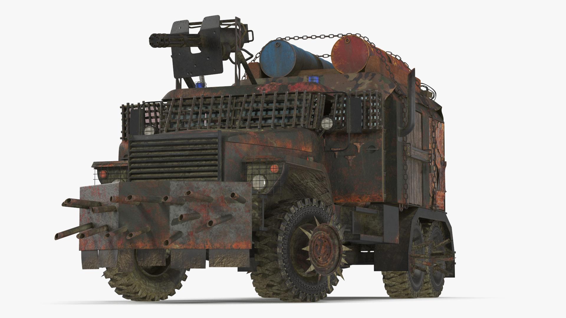 Apocalyptic Truck Rigged 3D model
