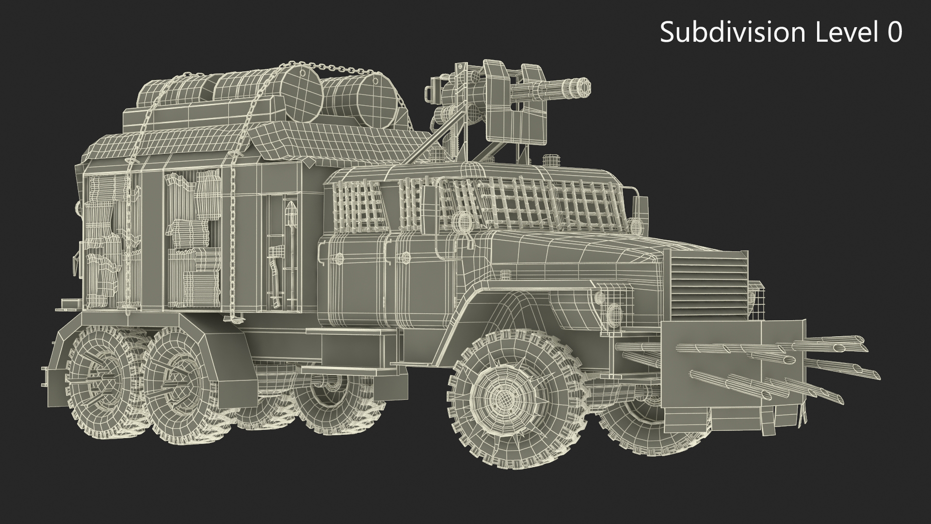 Apocalyptic Truck Rigged 3D model