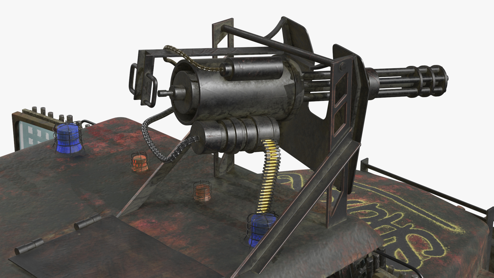 Apocalyptic Truck Rigged 3D model