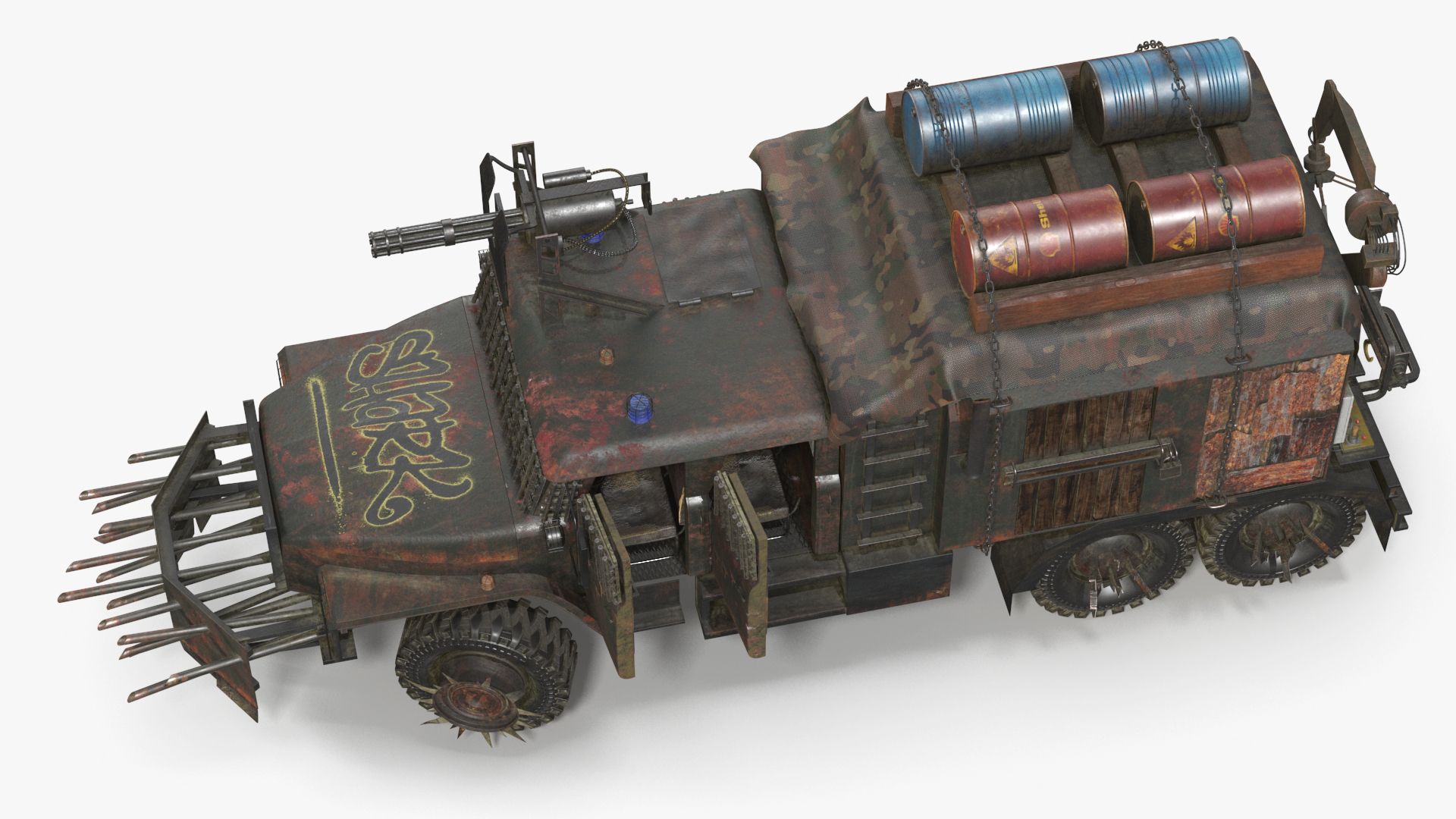 Apocalyptic Truck Rigged 3D model