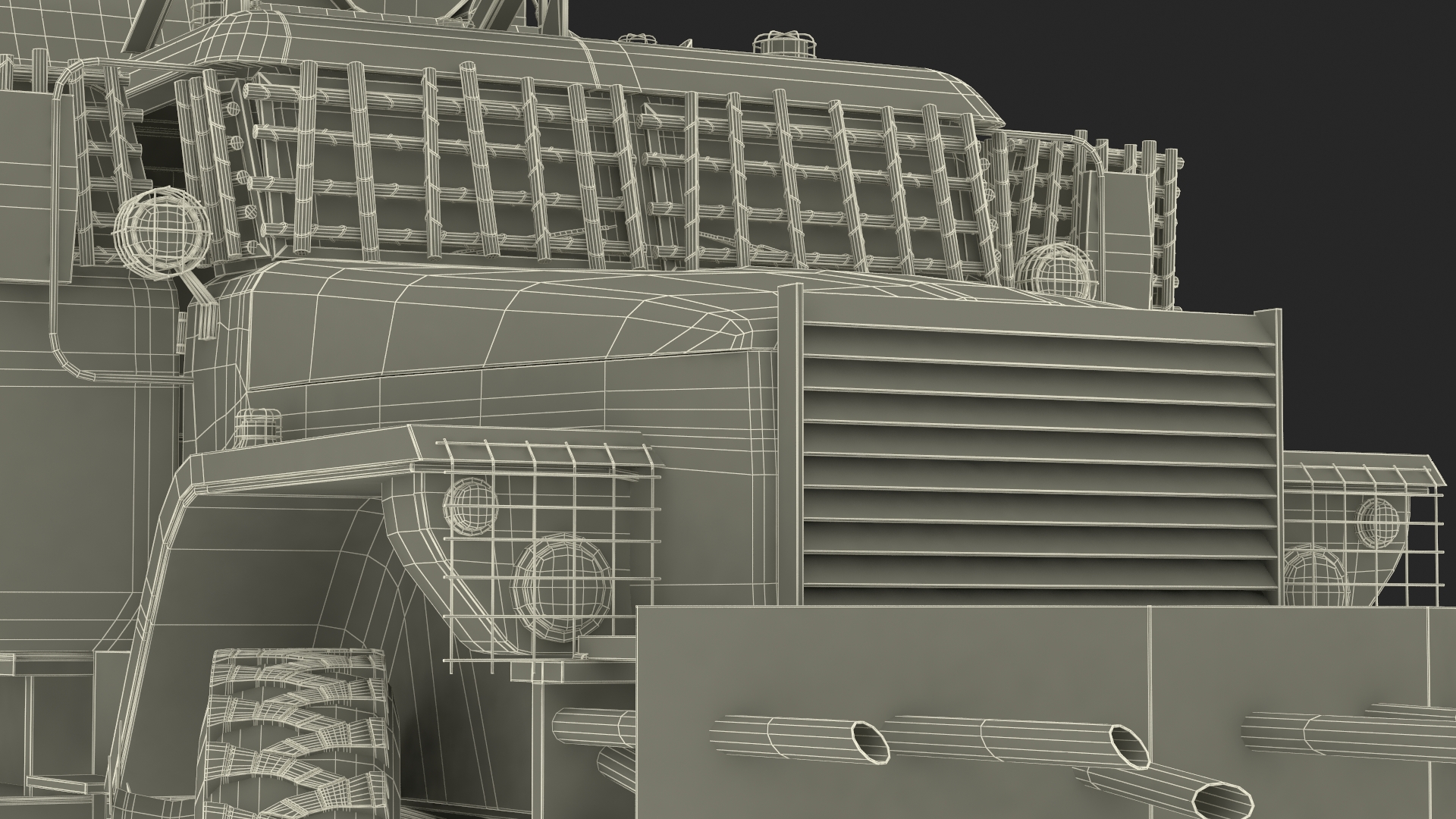 Apocalyptic Truck Rigged 3D model