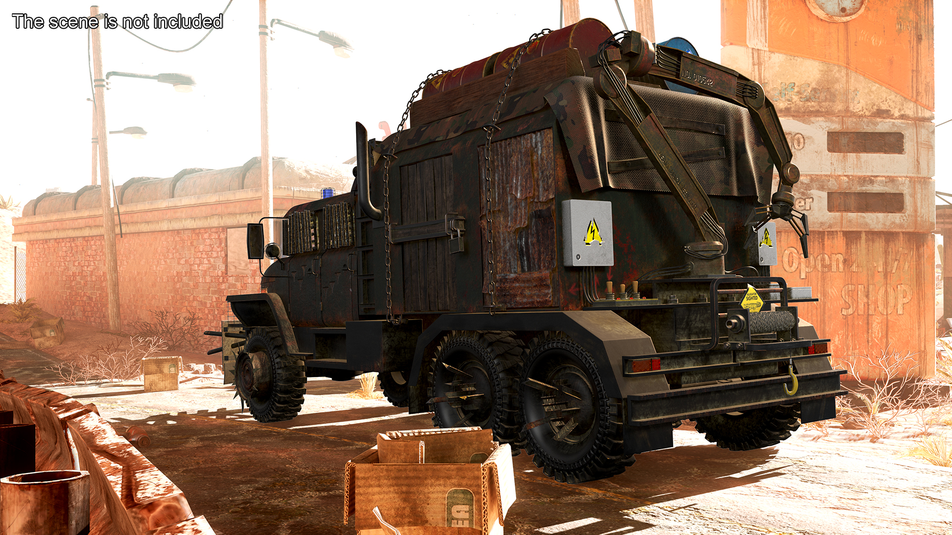 Apocalyptic Truck Rigged 3D model