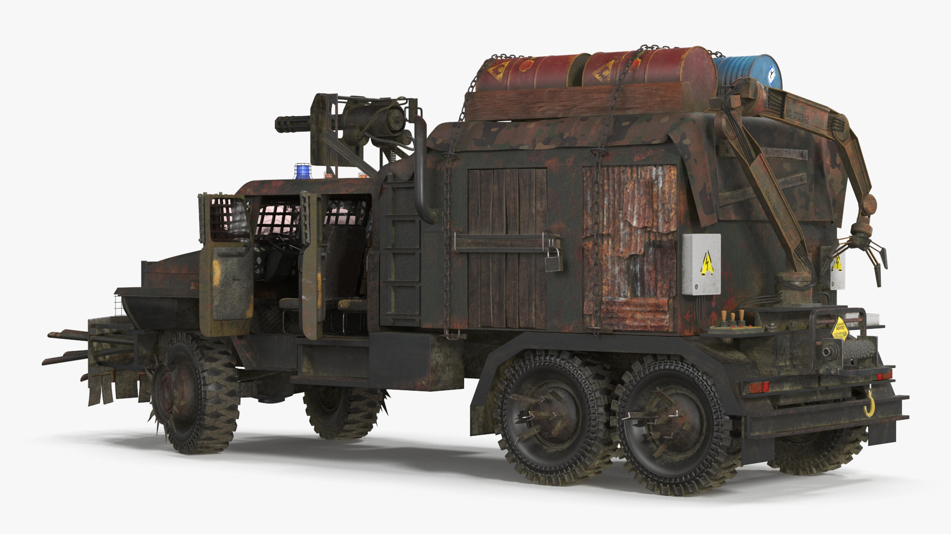 Apocalyptic Truck Rigged 3D model