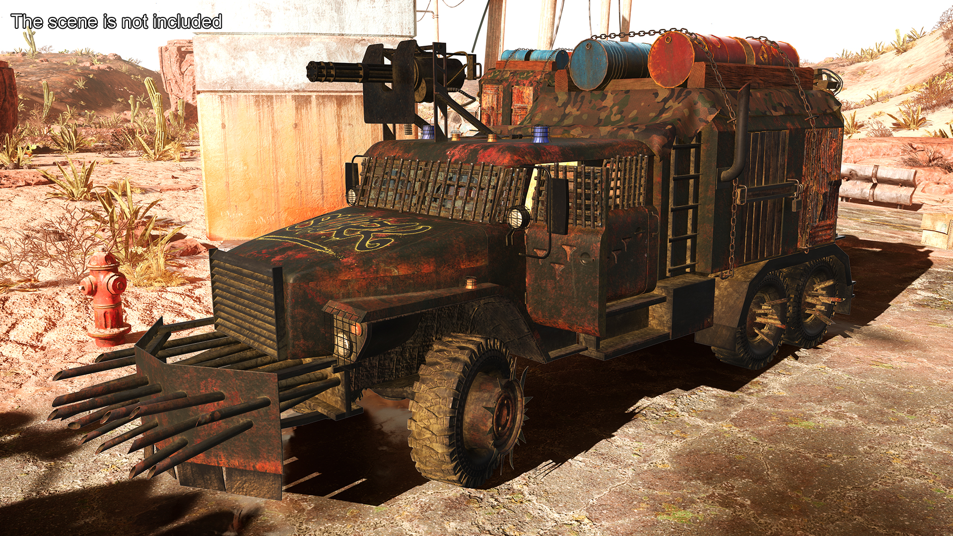 Apocalyptic Truck Rigged 3D model