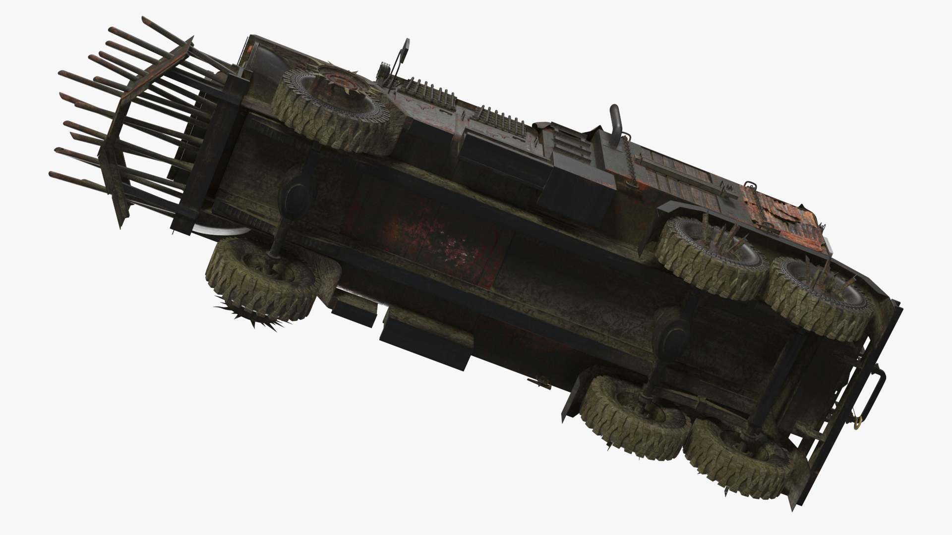 Apocalyptic Truck Rigged 3D model