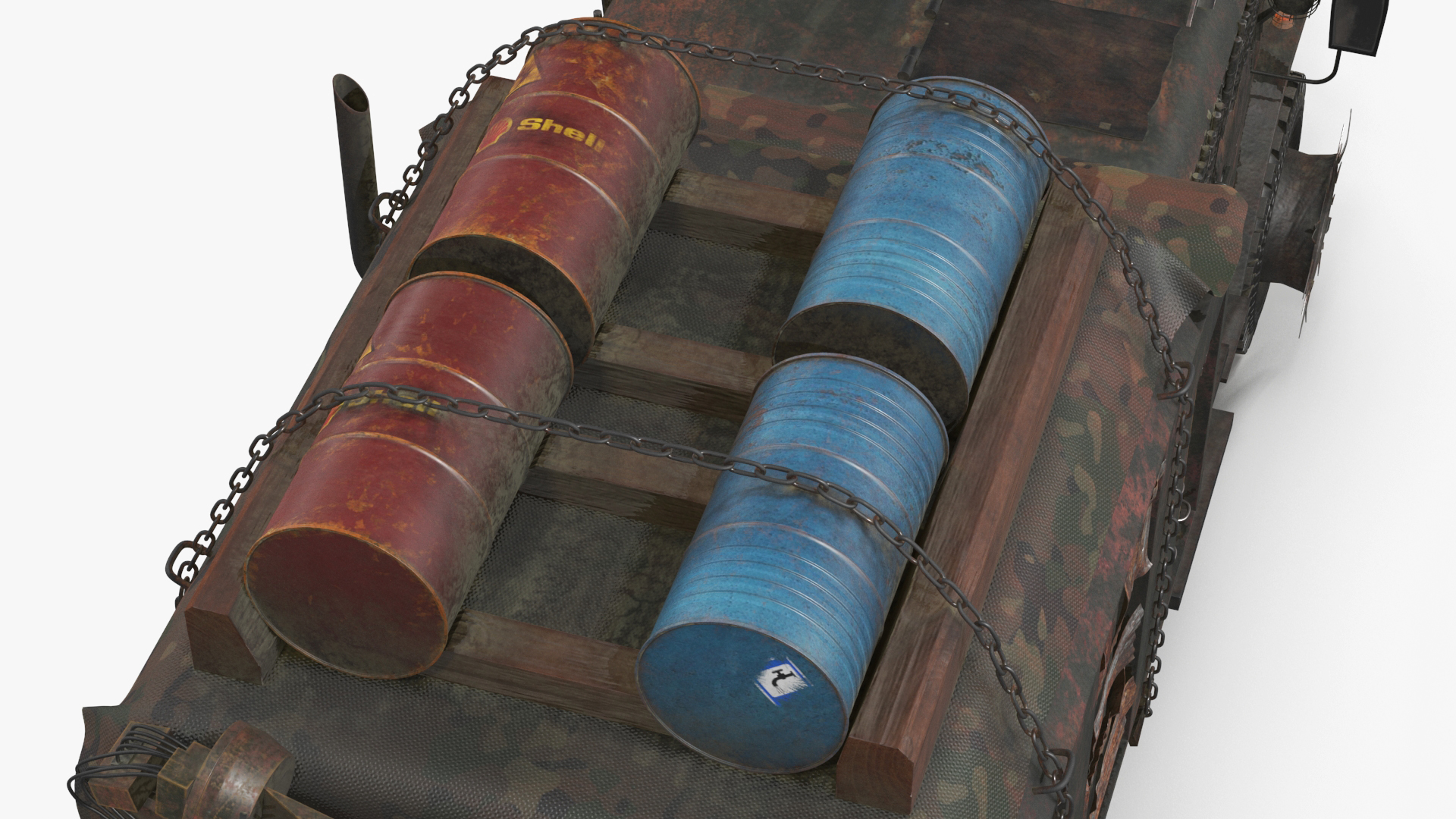 Apocalyptic Truck Rigged 3D model