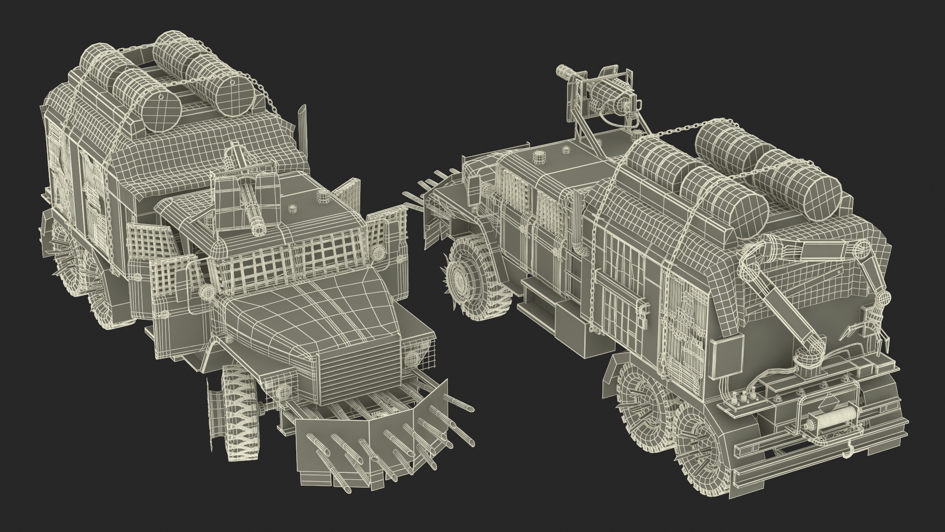 Apocalyptic Truck Rigged 3D model