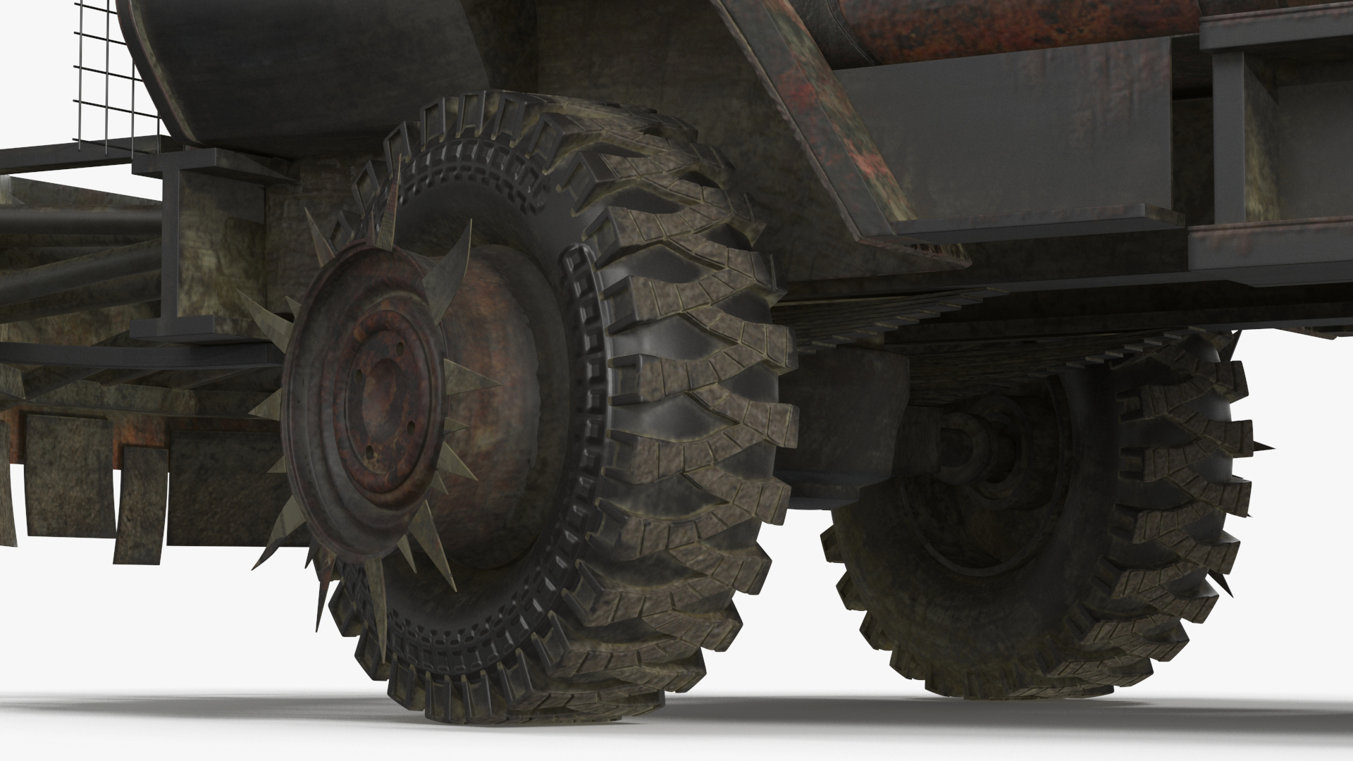 Apocalyptic Truck Rigged 3D model