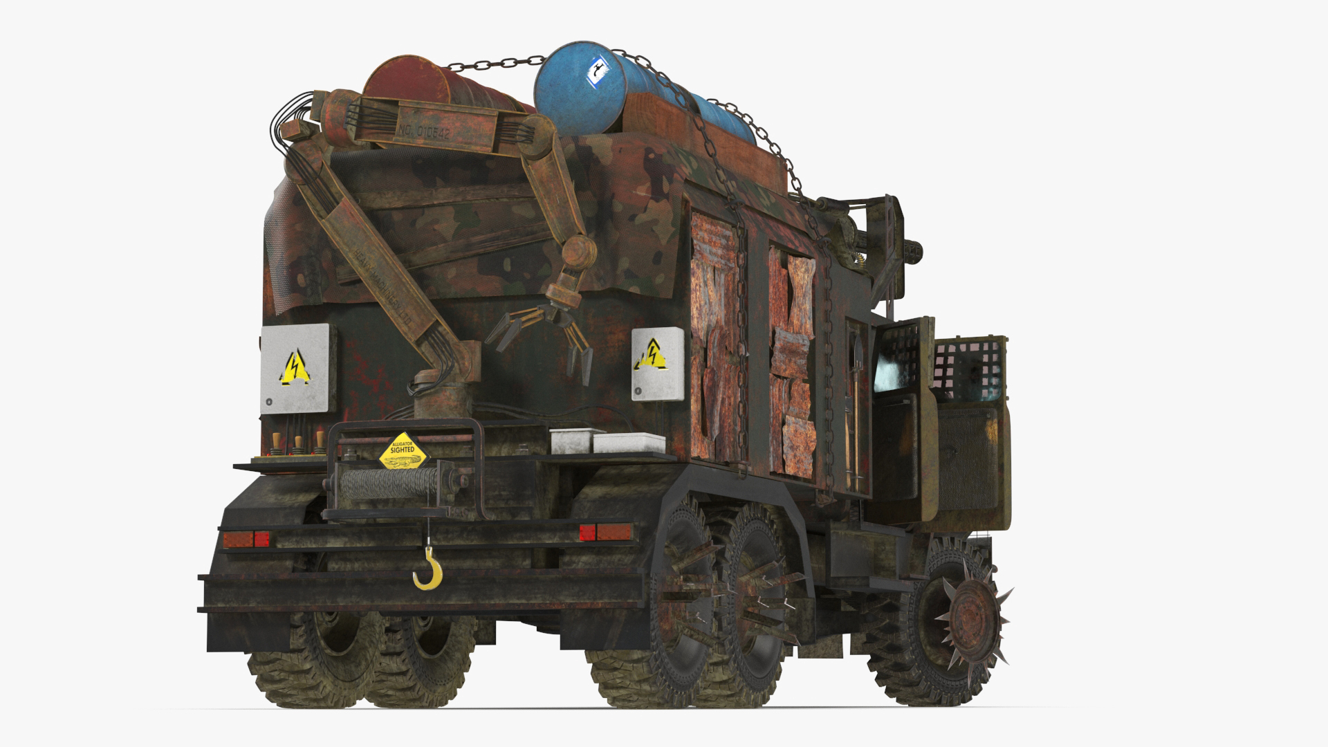 Apocalyptic Truck Rigged 3D model