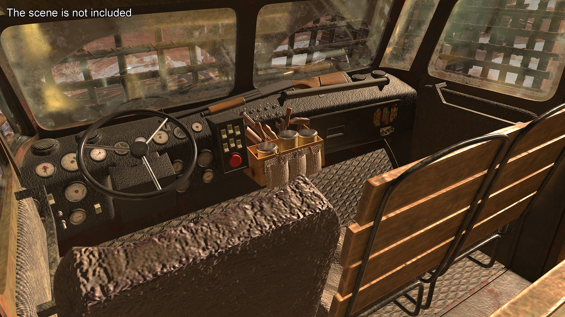Apocalyptic Truck Rigged 3D model