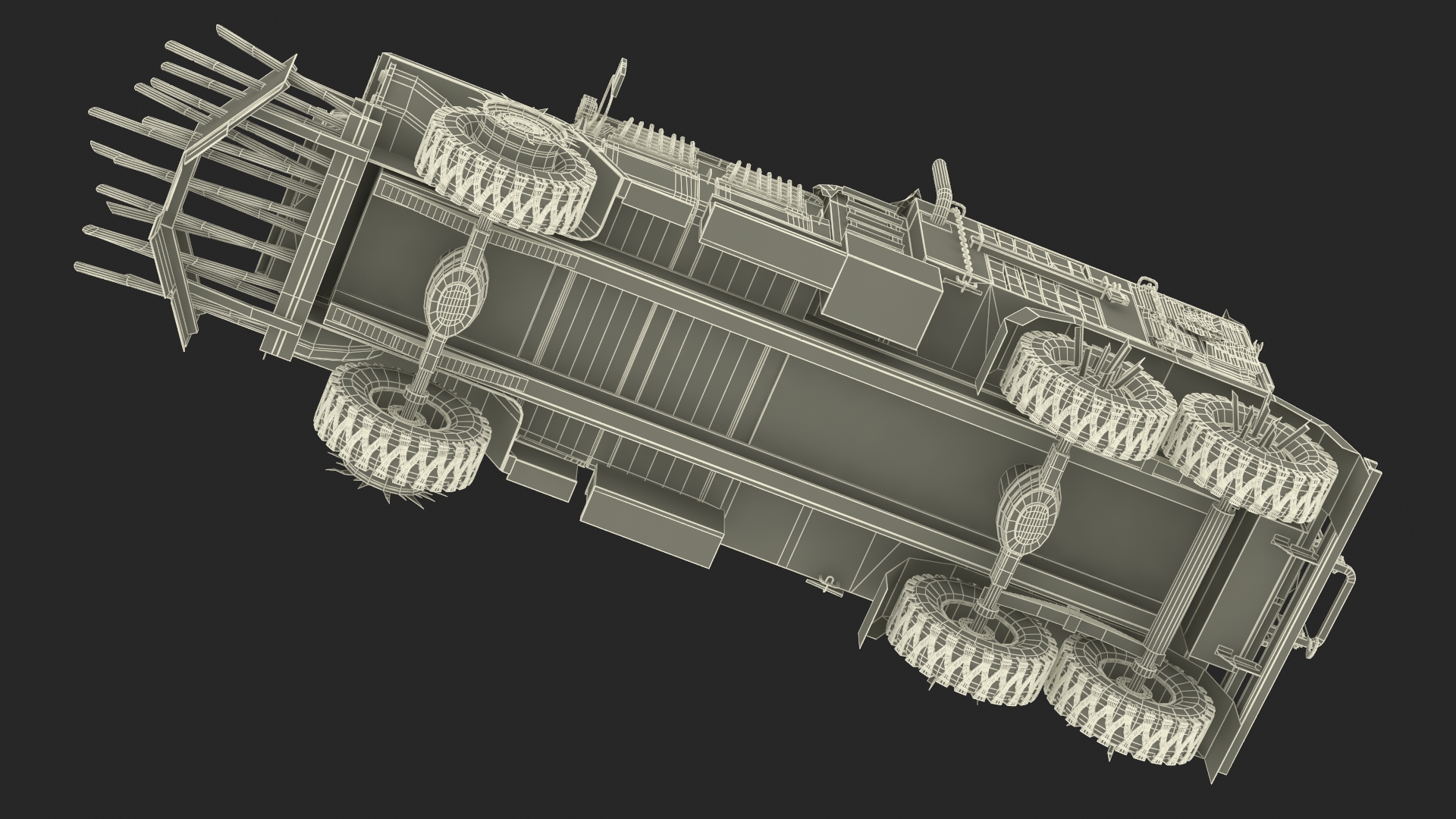 Apocalyptic Truck Rigged 3D model