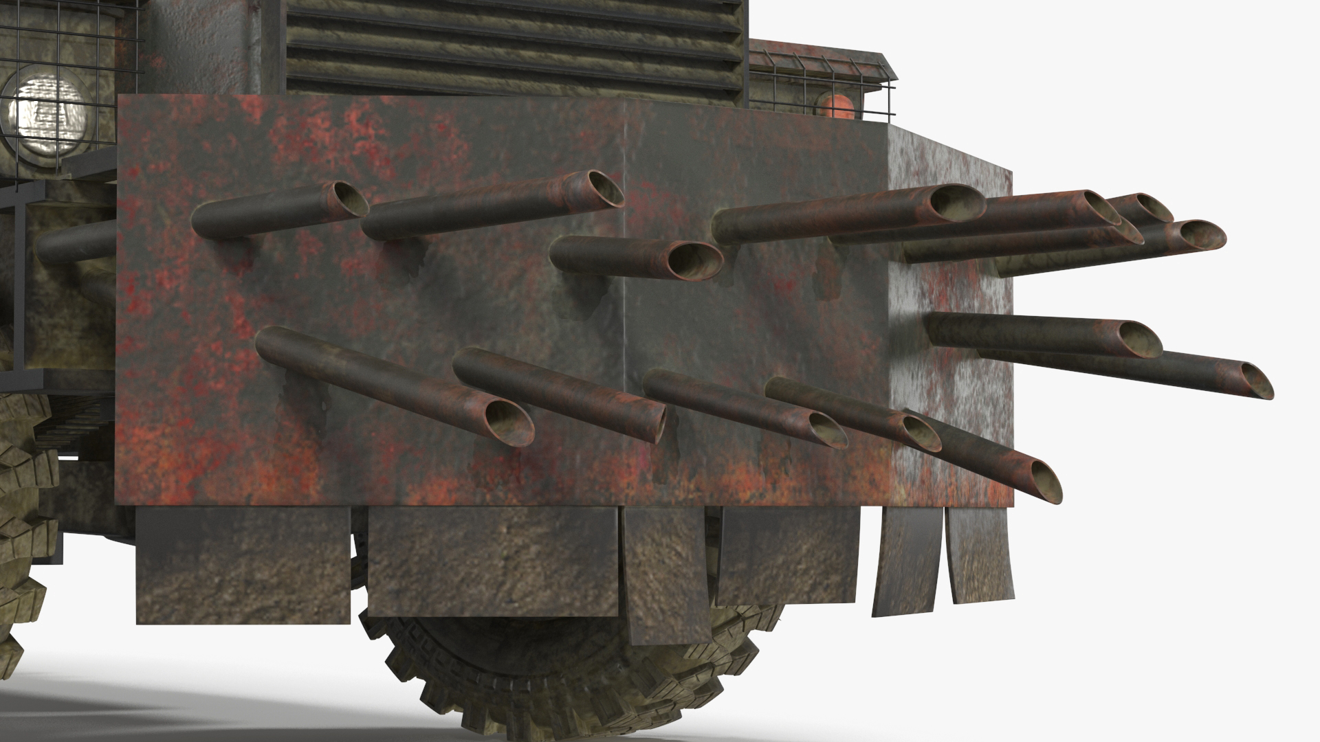 Apocalyptic Truck Rigged 3D model