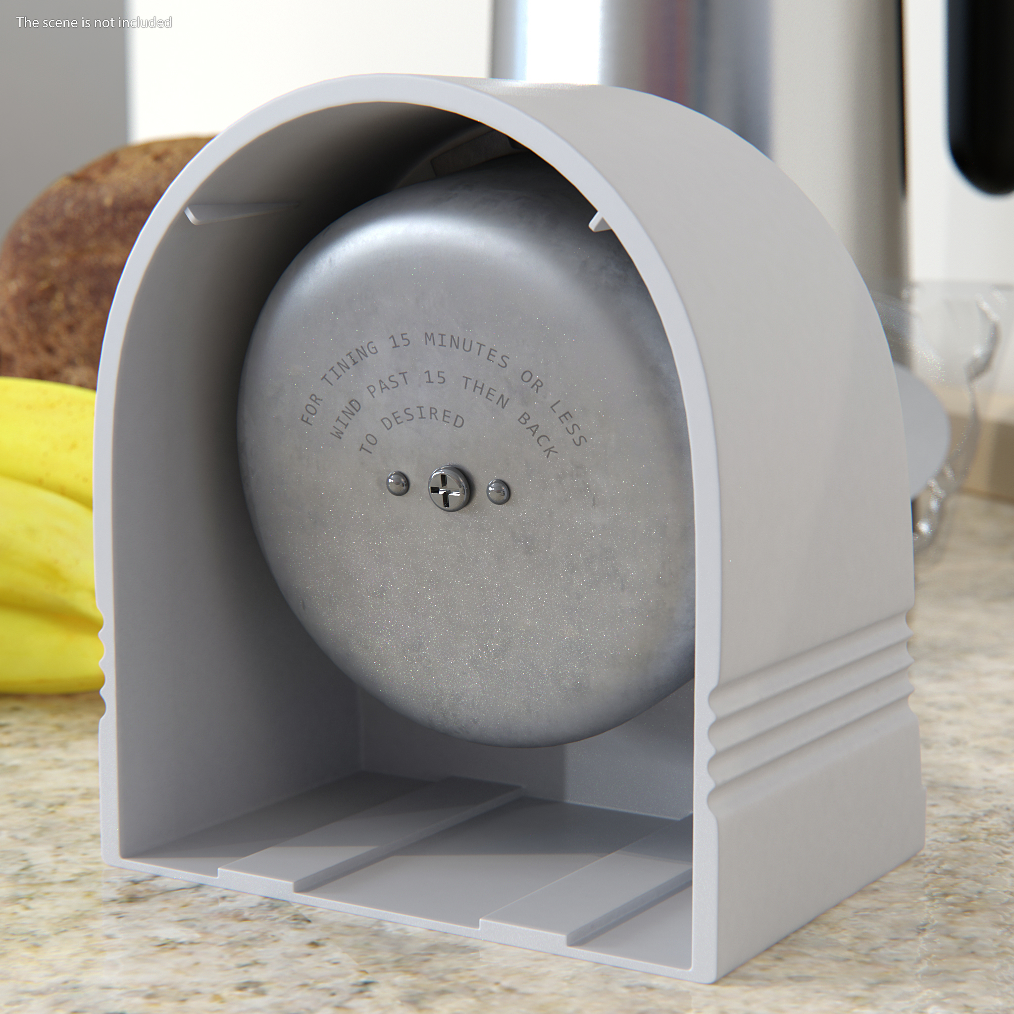 Classic Mechanical Kitchen Timer Rigged 3D model
