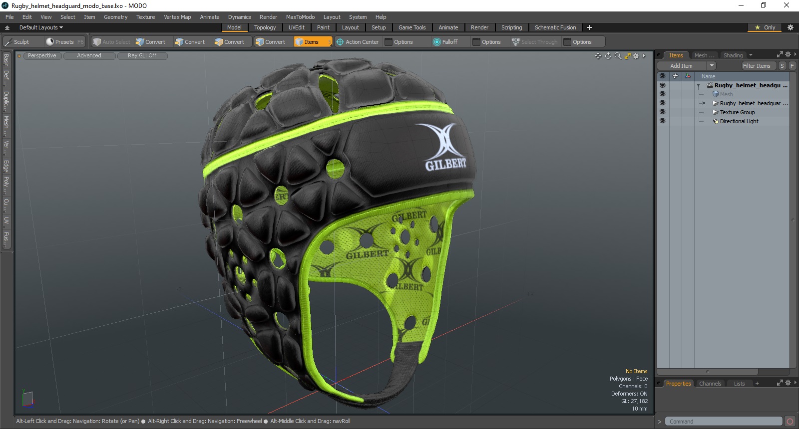 Rugby helmet headguard 3D