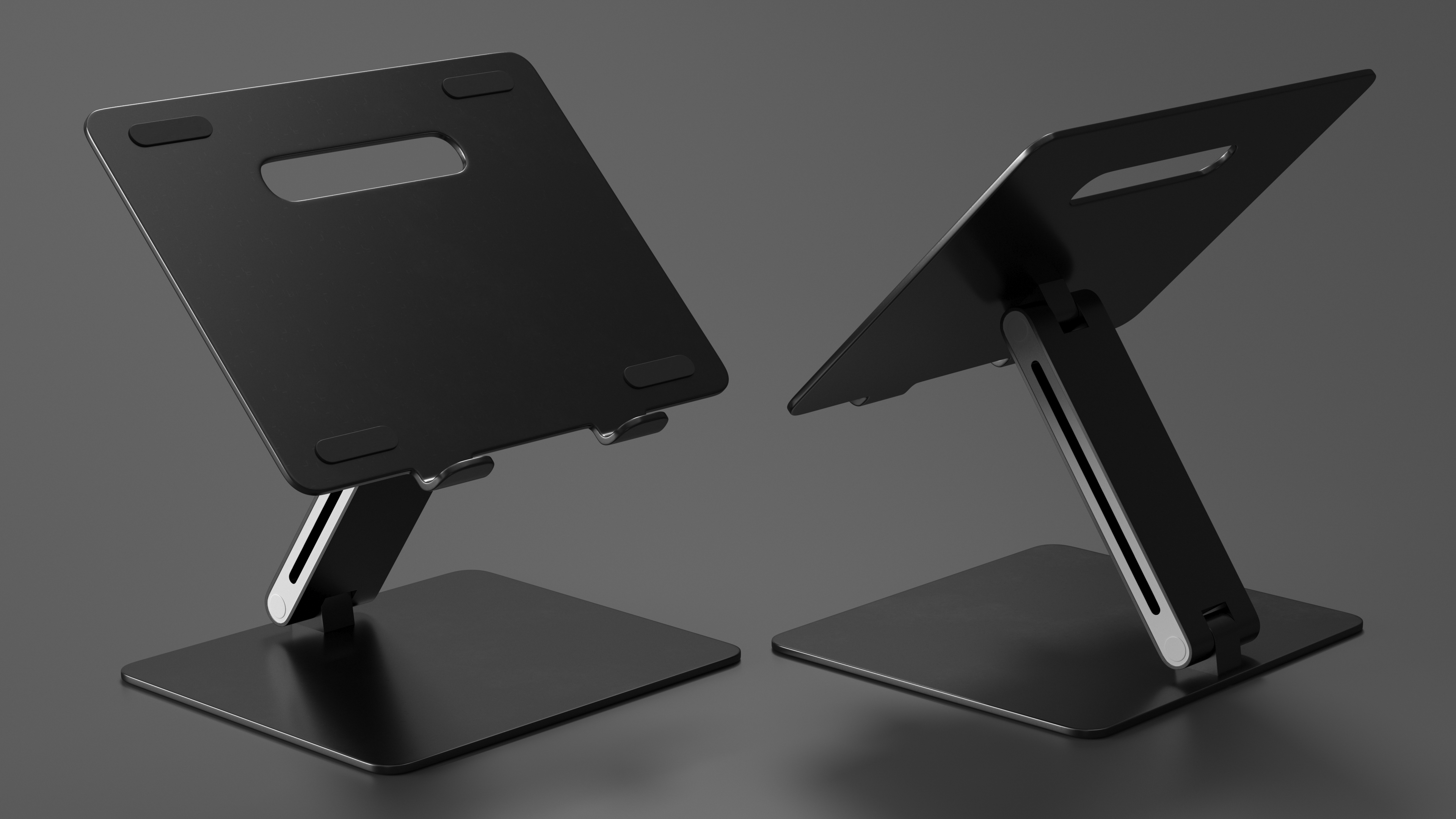 3D Adjustable Laptop Holder Stand Black