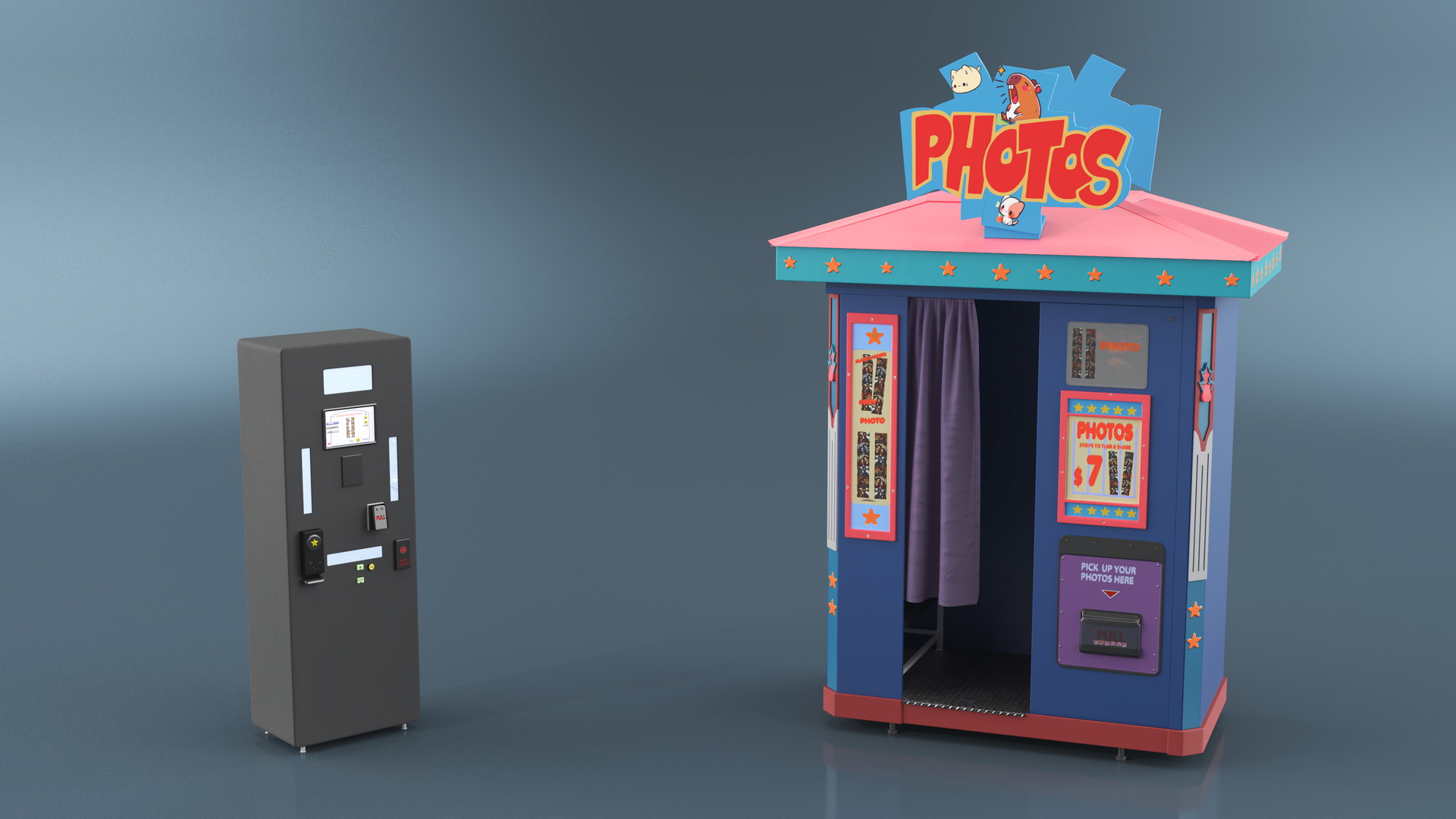 Photo Booth for Disney Park Amusement 3D