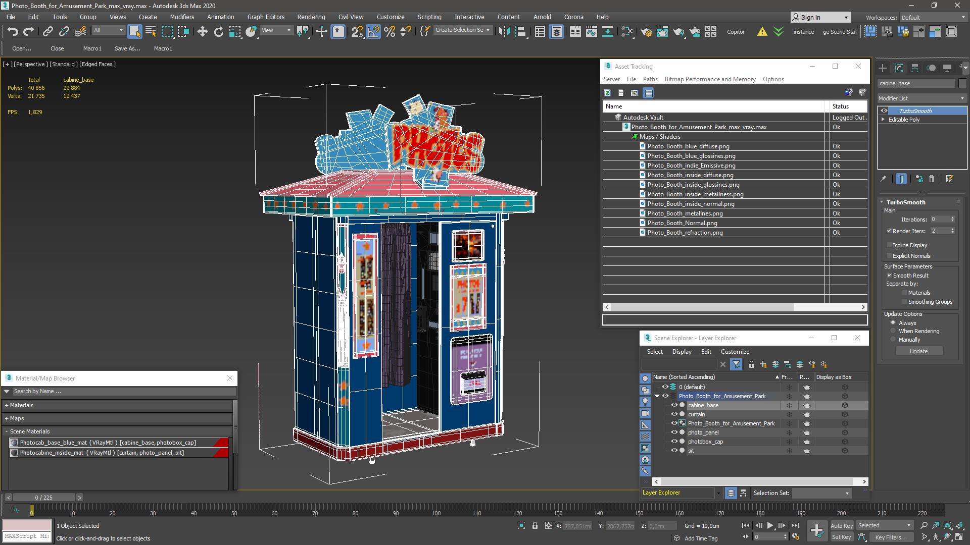 Photo Booth for Disney Park Amusement 3D