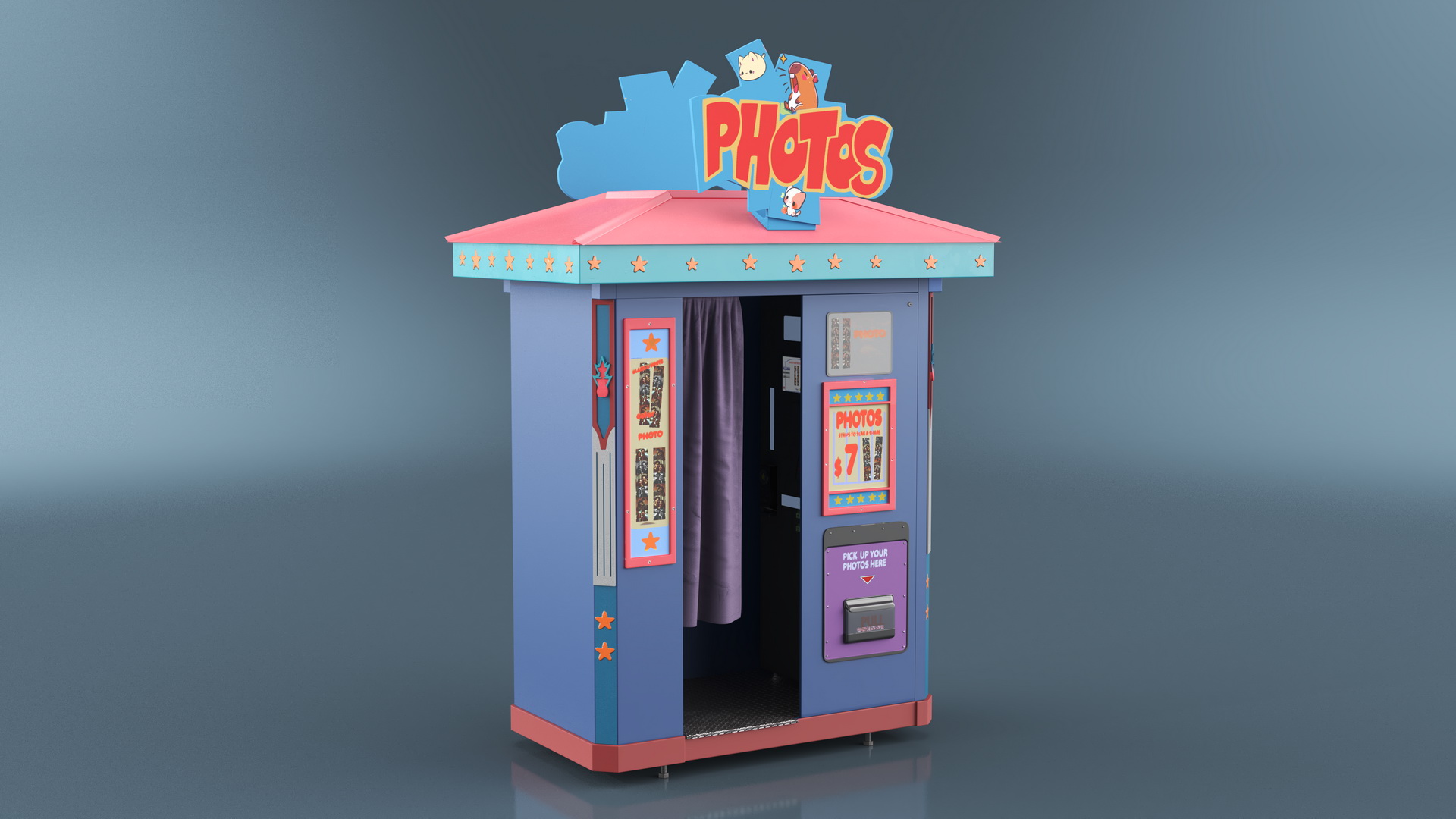 Photo Booth for Disney Park Amusement 3D