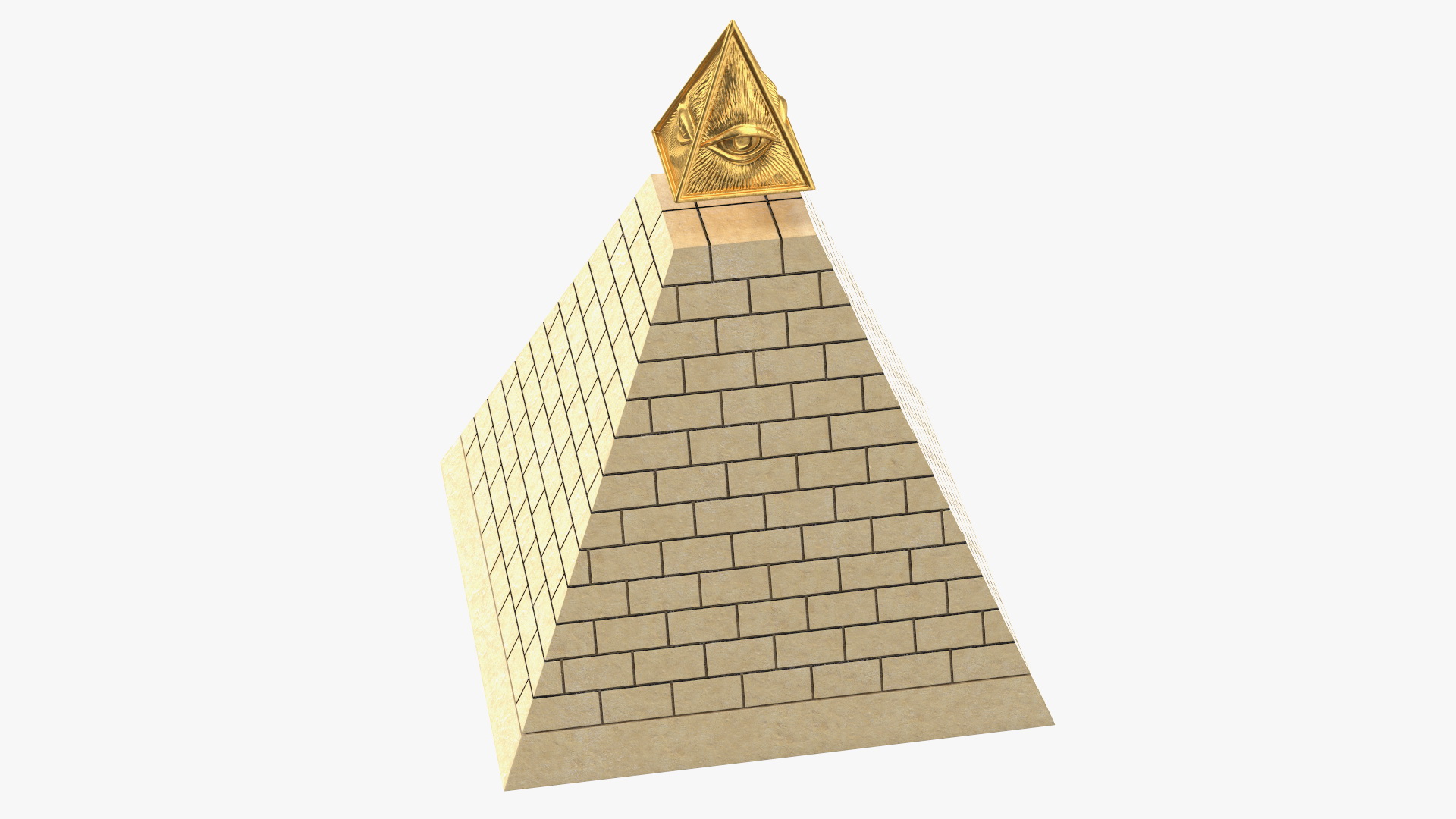 Illuminati Pyramid Stone 3D model