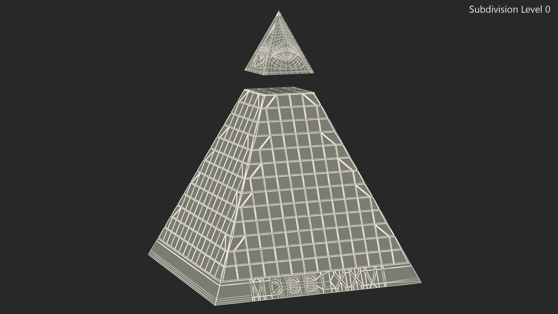 Illuminati Pyramid Stone 3D model