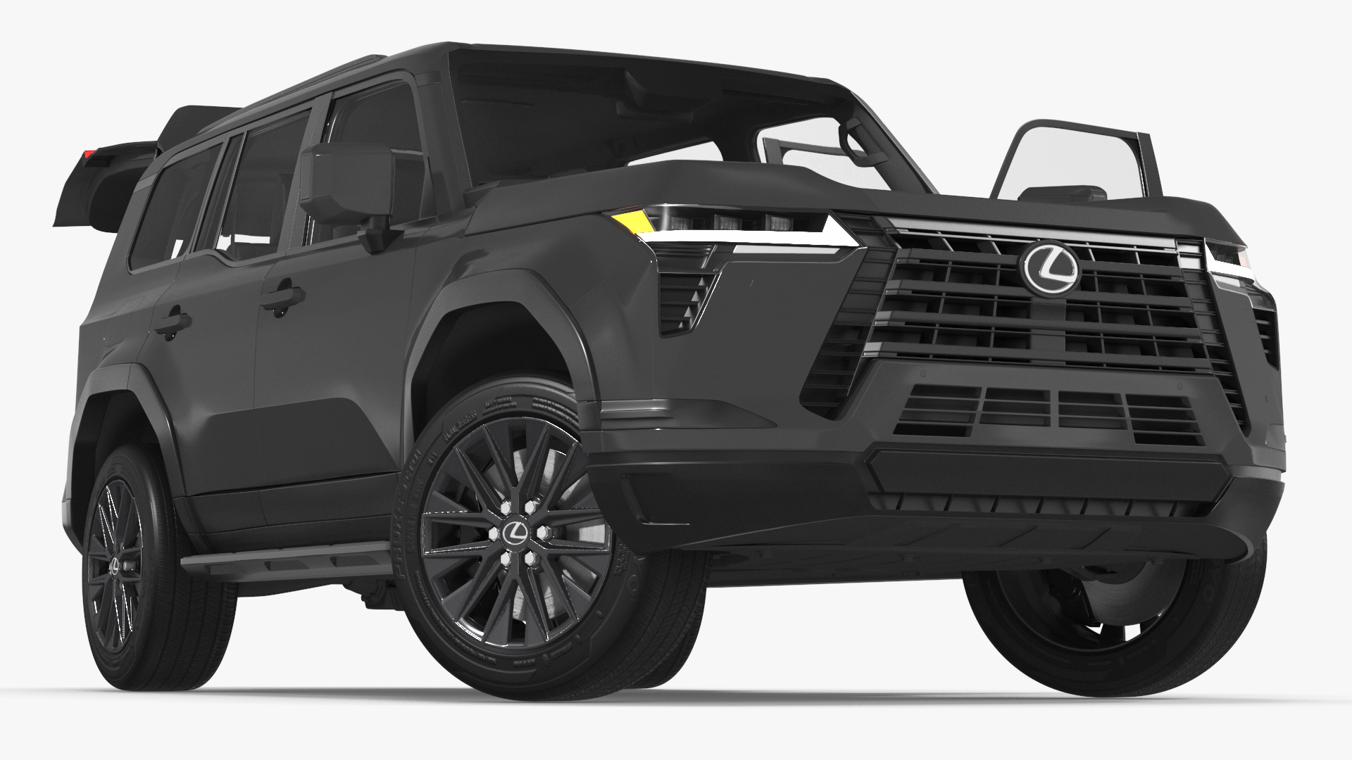 3D Lexus GX 550 Premium 2024 Gray Rigged for Cinema 4D