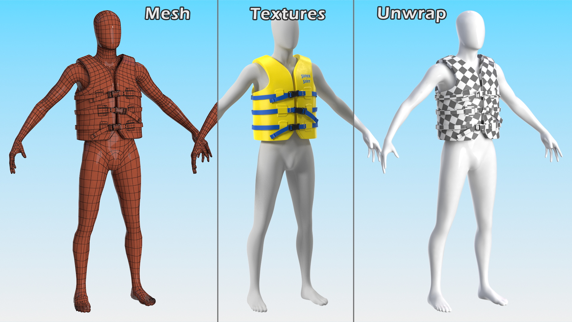 3D model Super Soft Adult Medium Life Jacket
