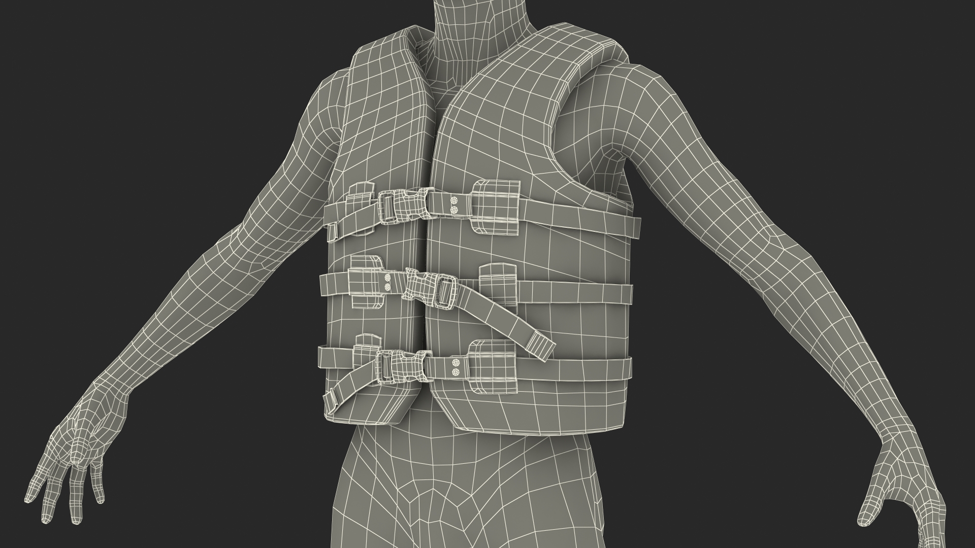3D model Super Soft Adult Medium Life Jacket