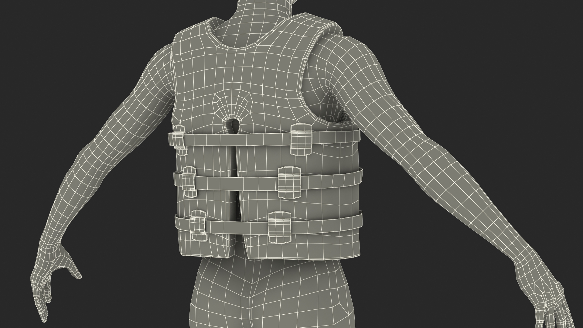 3D model Super Soft Adult Medium Life Jacket