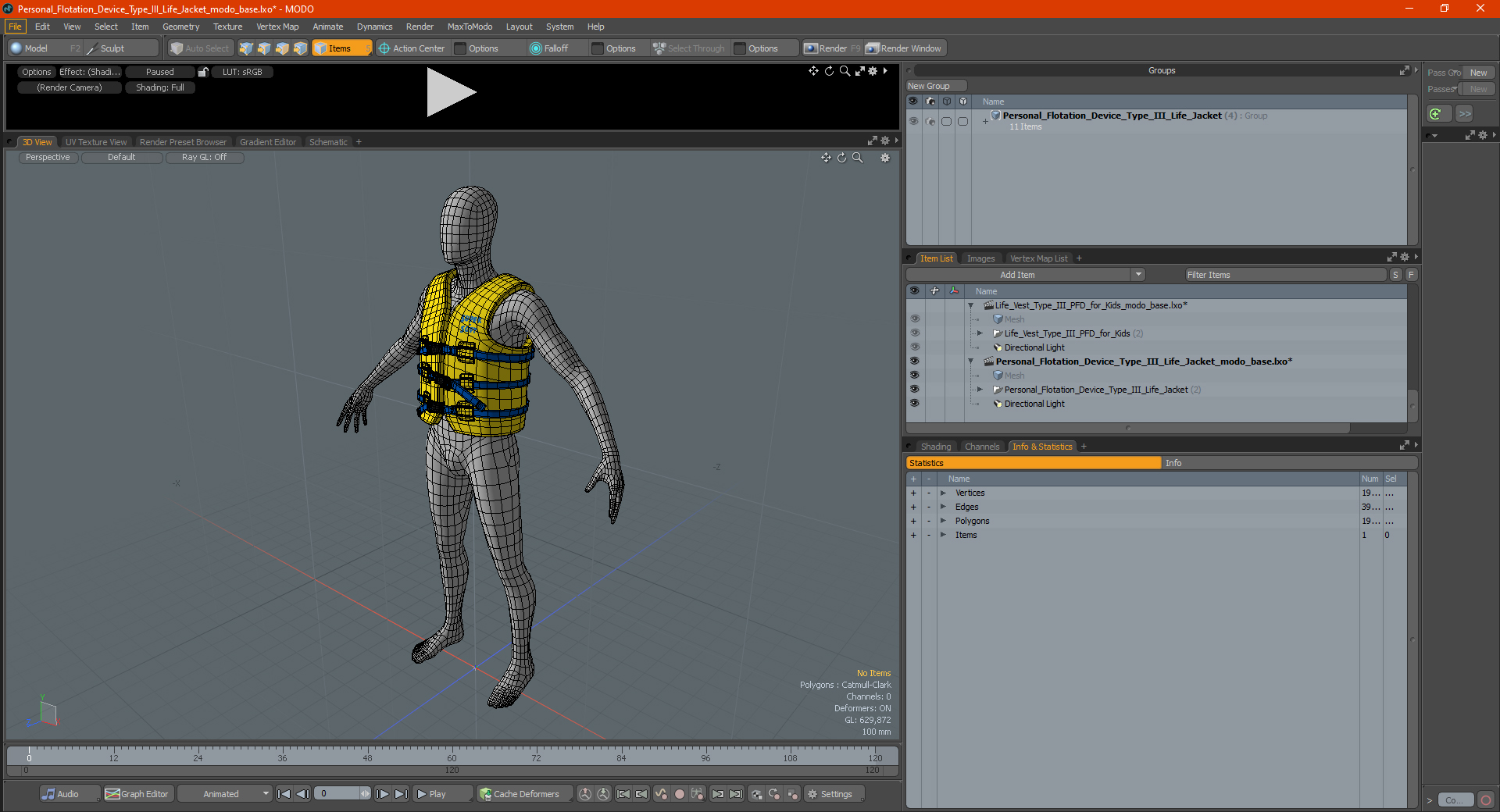 3D model Super Soft Adult Medium Life Jacket