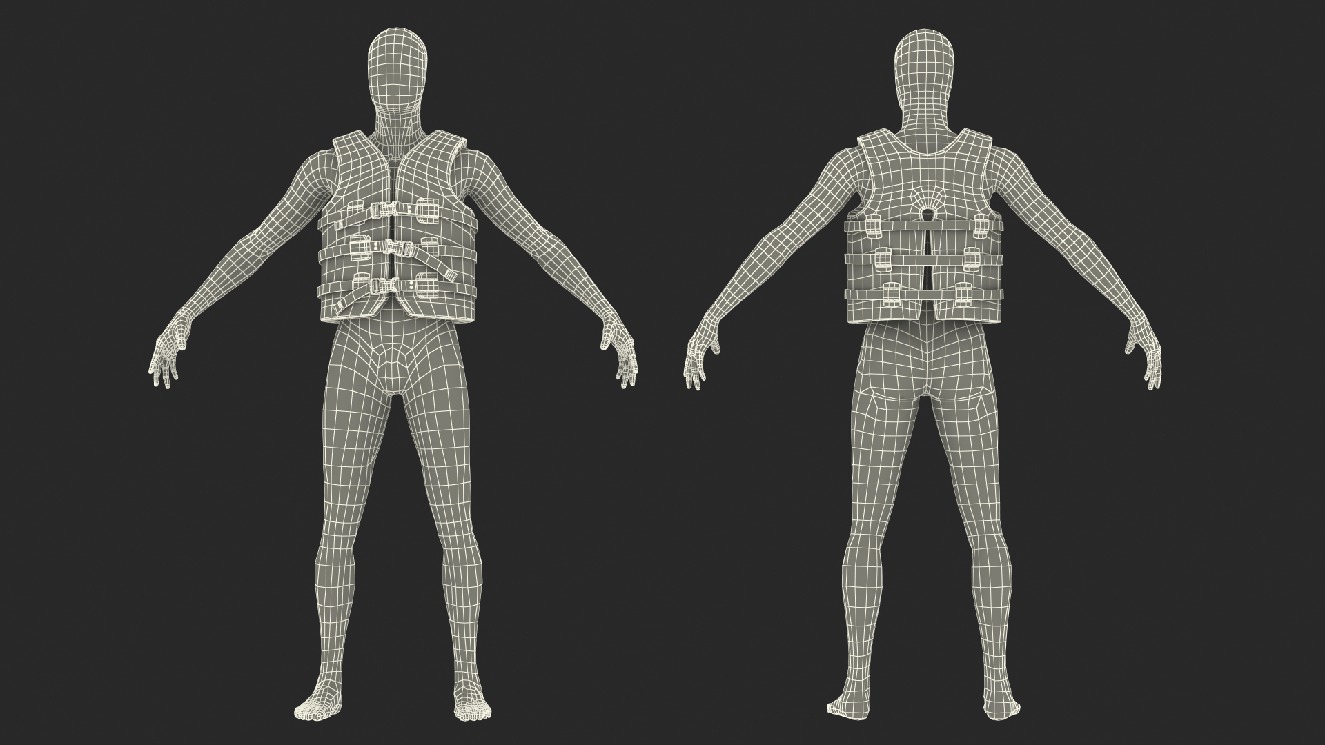 3D model Super Soft Adult Medium Life Jacket