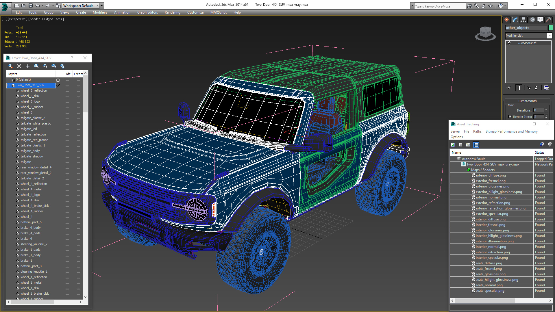 3D Two Door 4X4 SUV