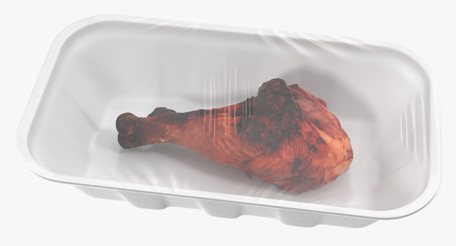 3D Wrapped Roasted Turkey Leg