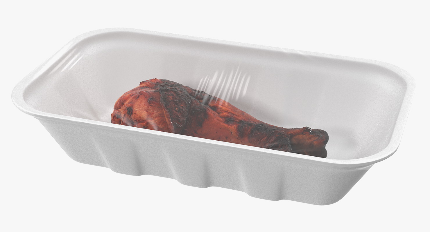 3D Wrapped Roasted Turkey Leg