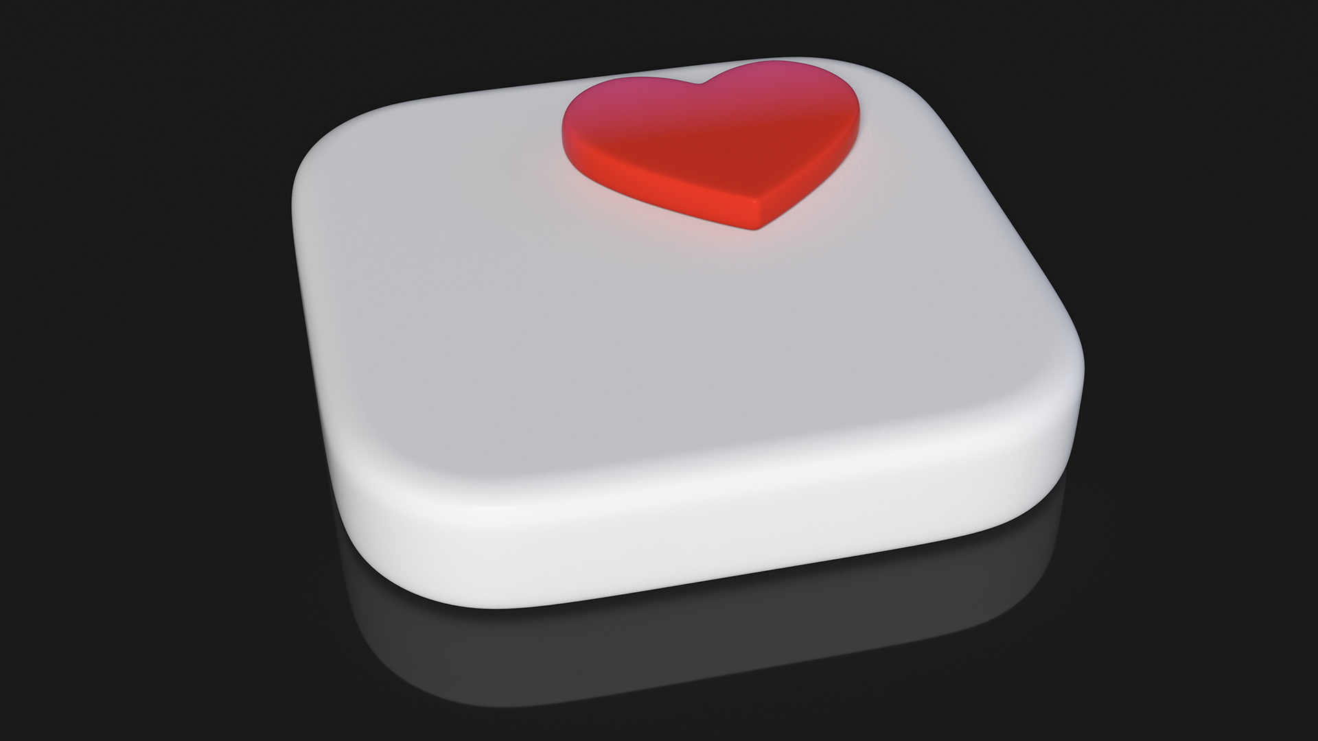 iPhone iOS Health Icon 3D