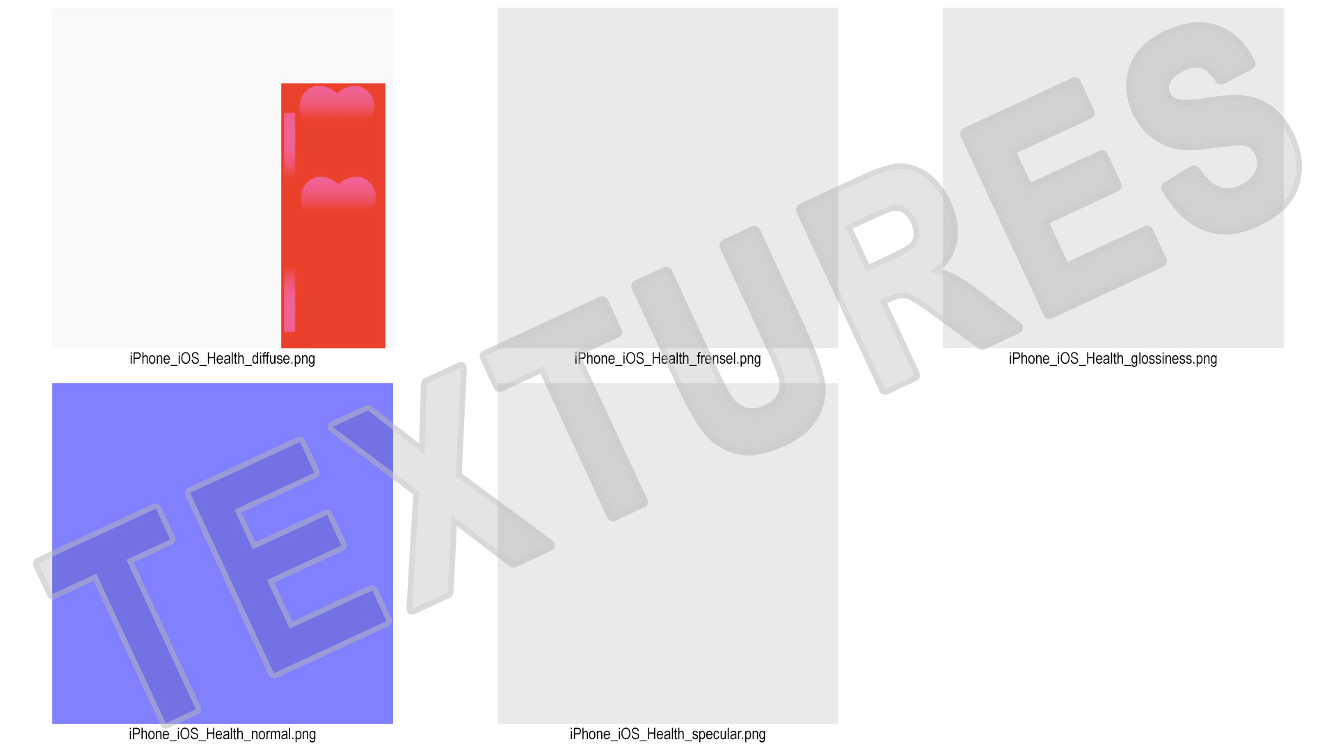 iPhone iOS Health Icon 3D
