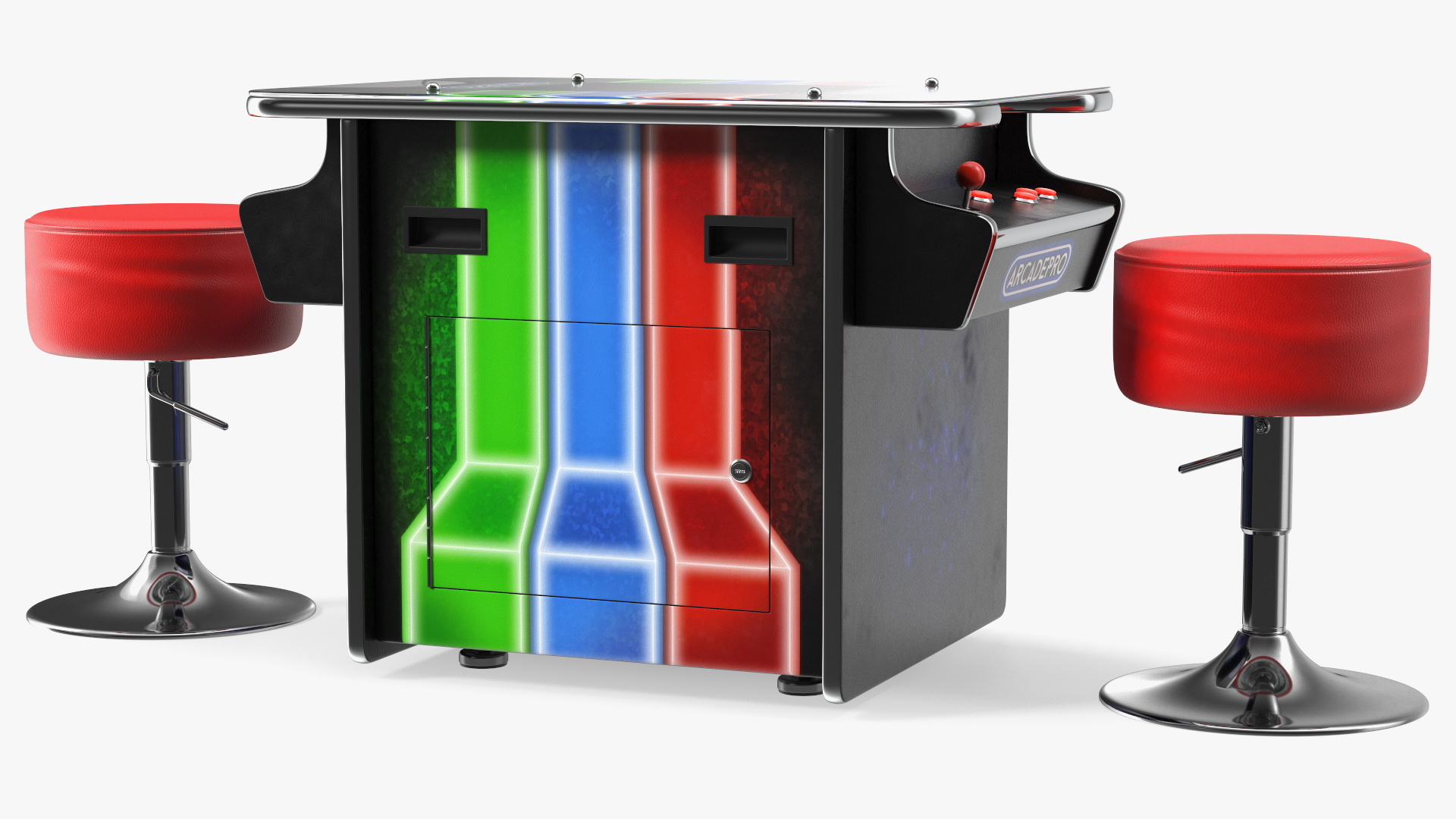 3D ArcadePro Mars 55 Cocktail Arcade Machine with Stools model