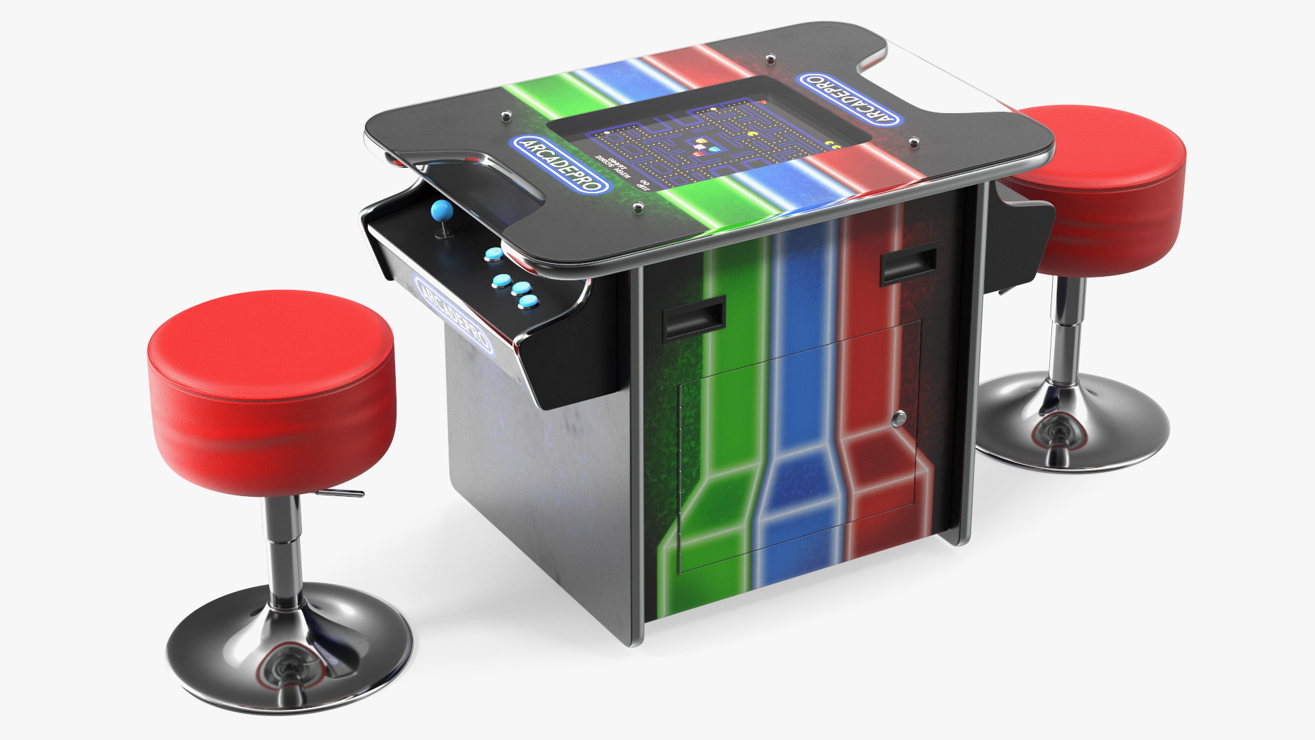 3D ArcadePro Mars 55 Cocktail Arcade Machine with Stools model