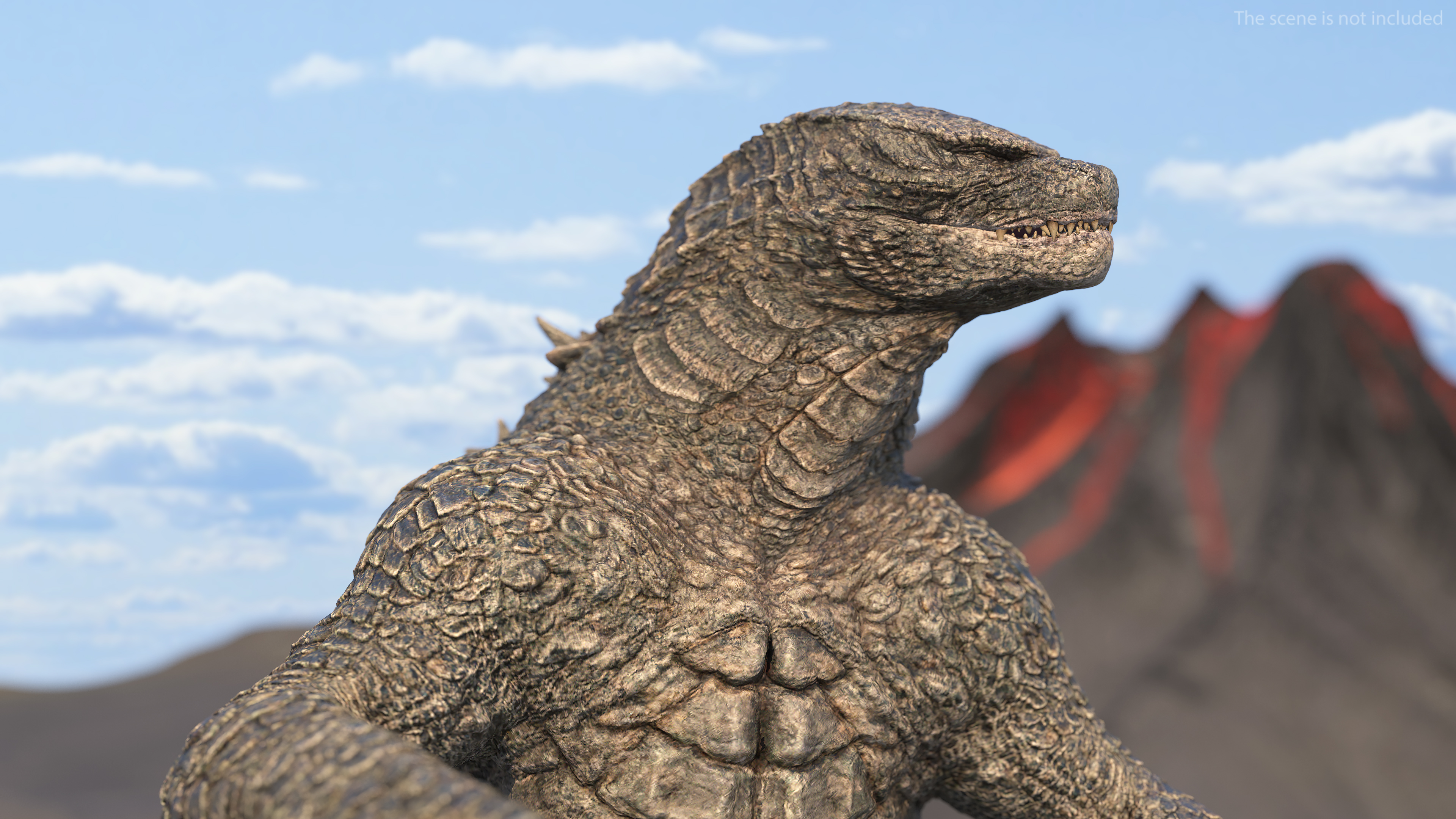 3D Monster Godzilla Rigged model