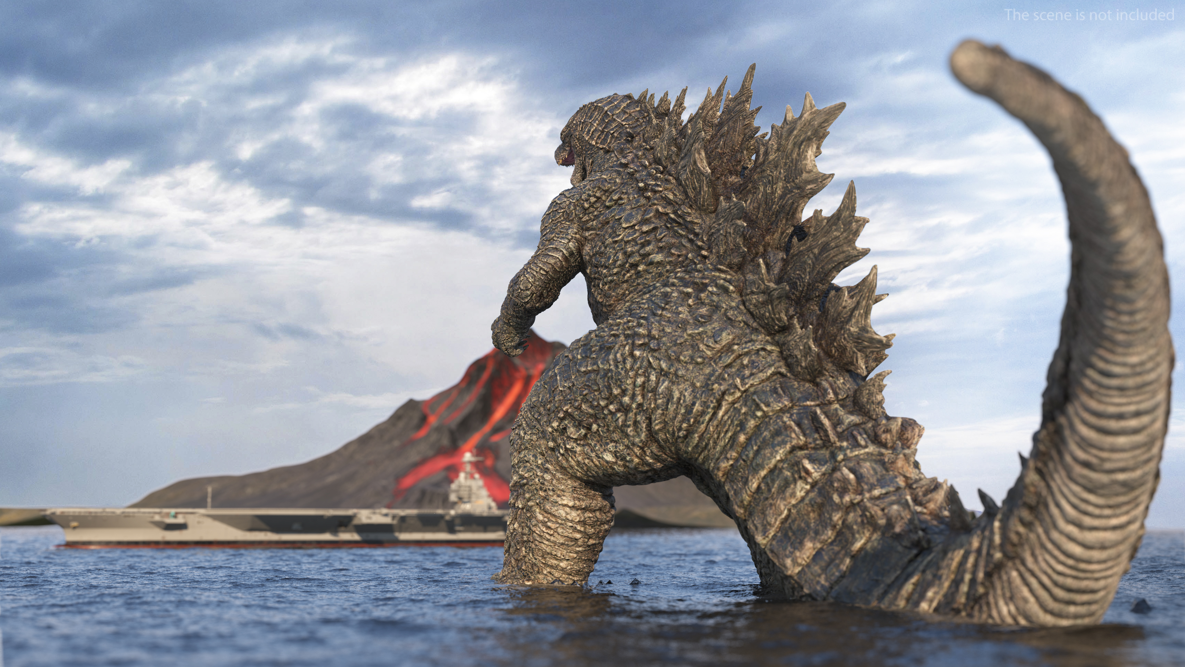 3D Monster Godzilla Rigged model