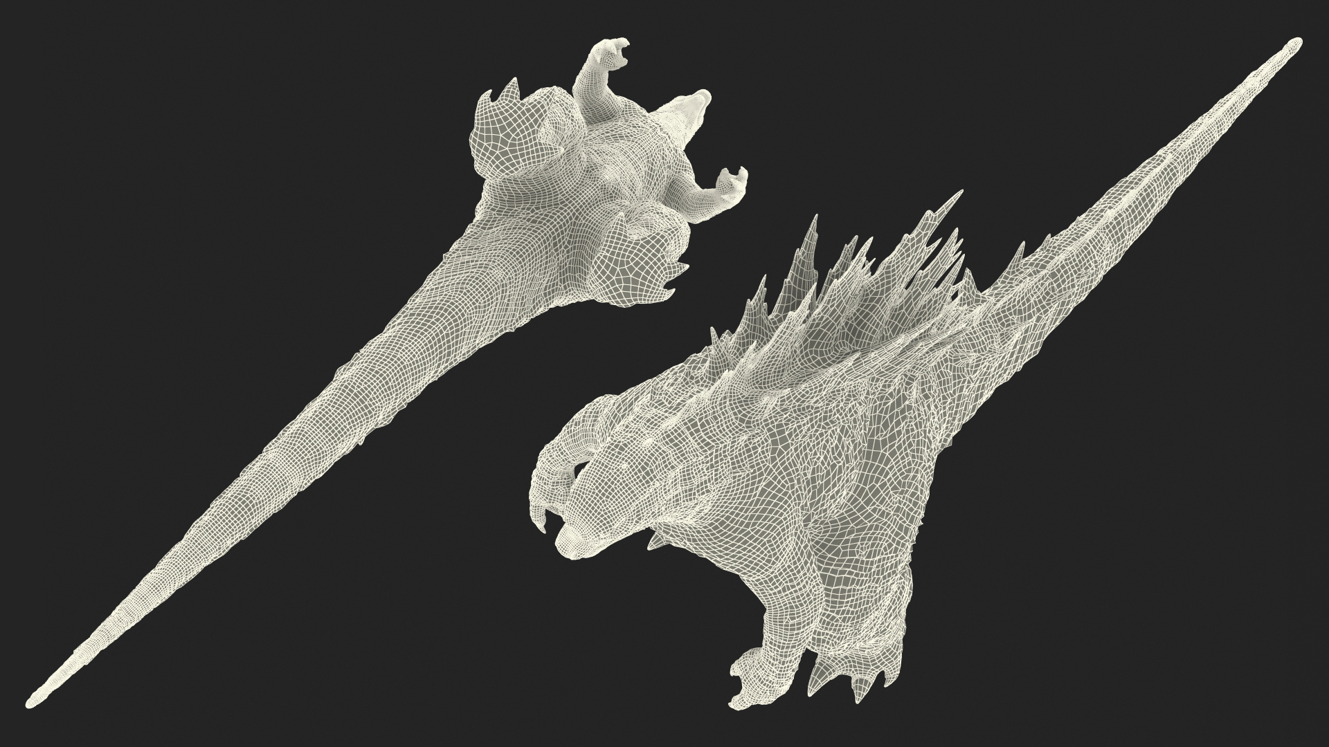 3D Monster Godzilla Rigged model