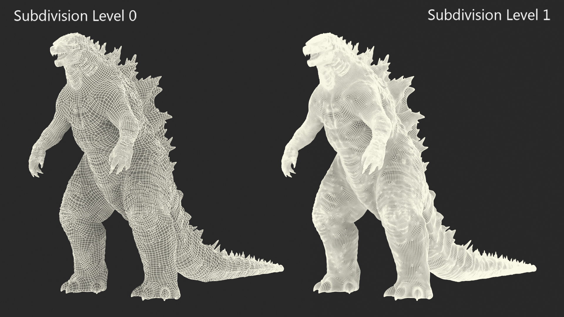 3D Monster Godzilla Rigged model