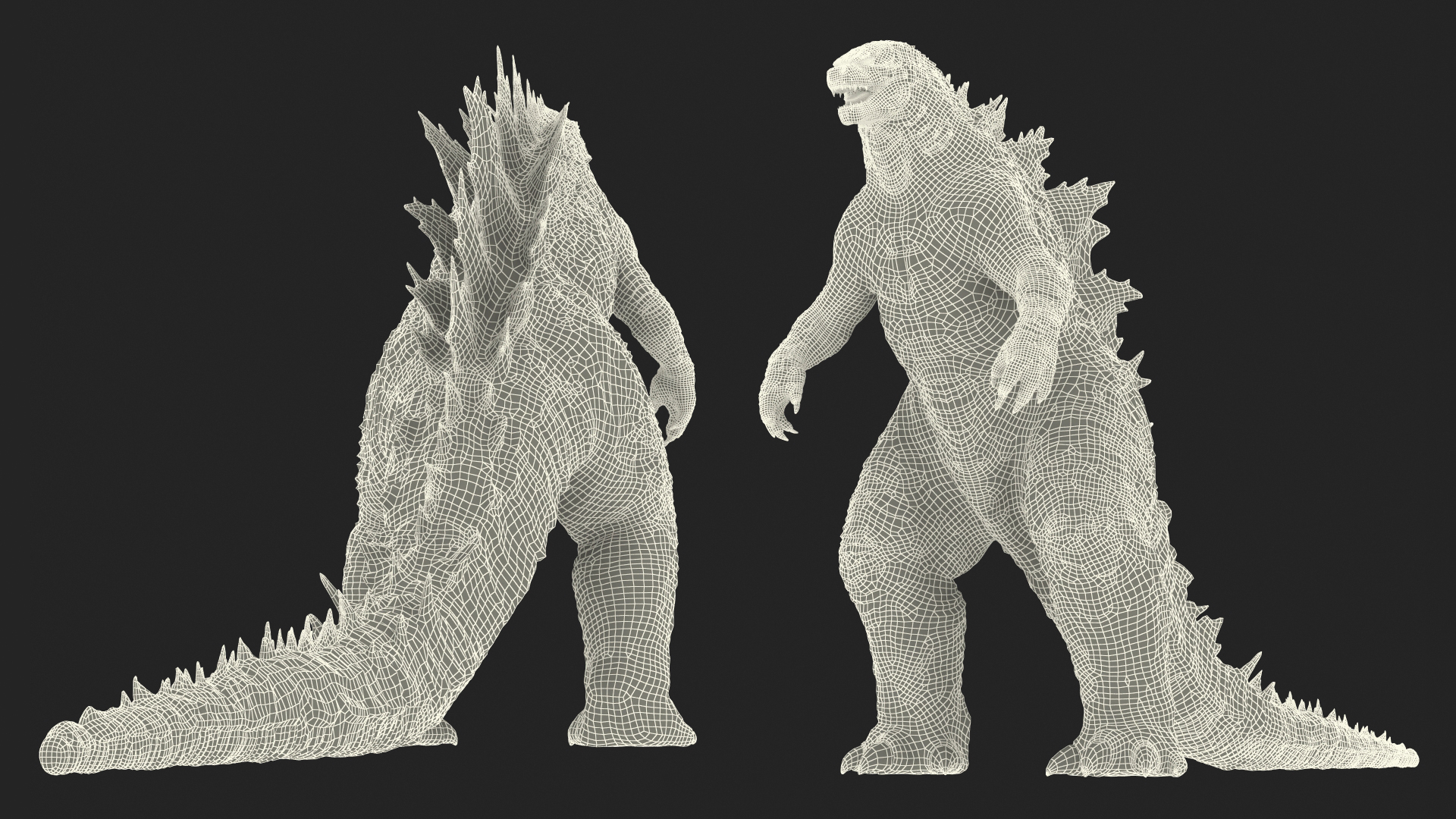 3D Monster Godzilla Rigged model