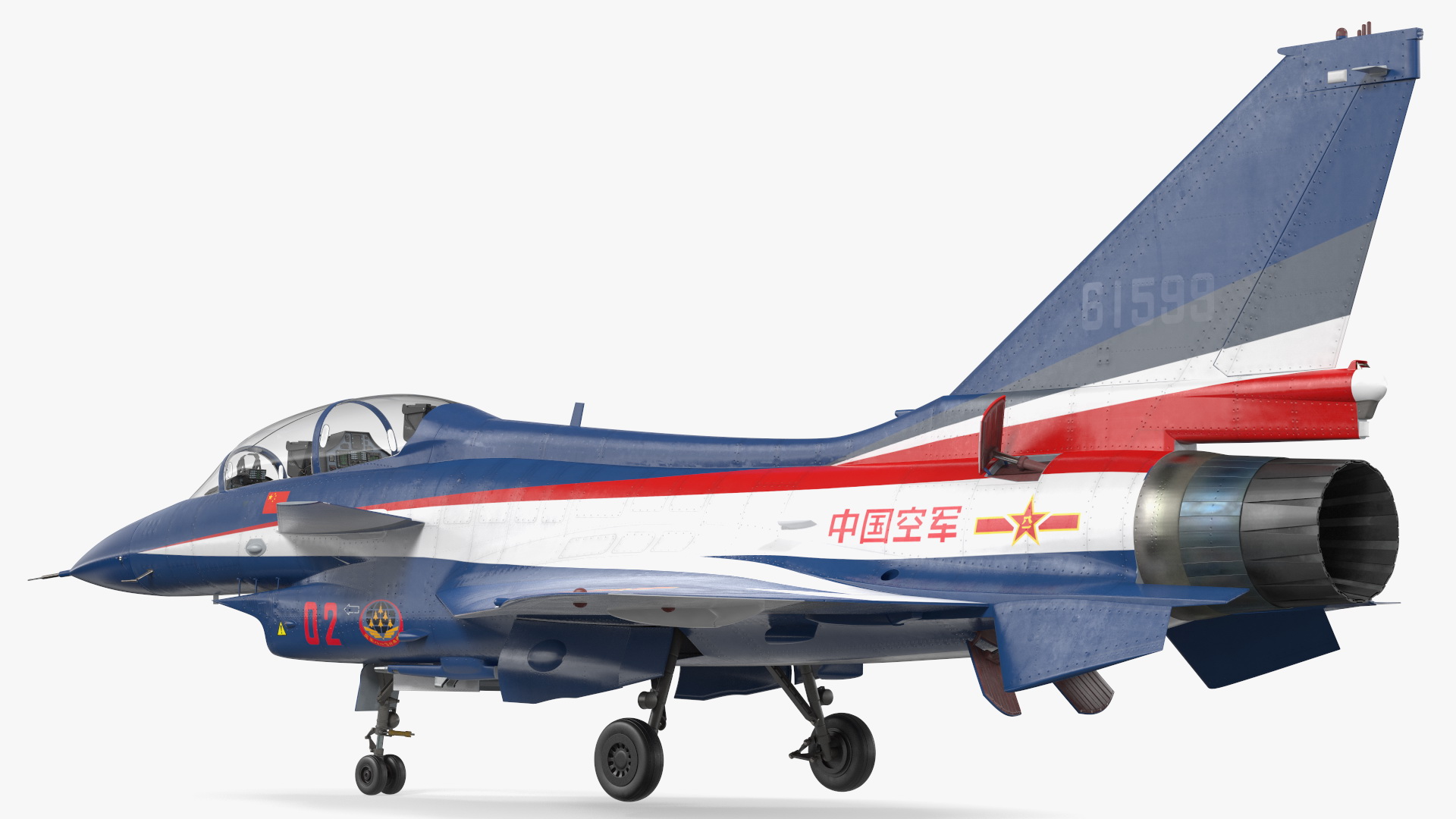 3D Chengdu J10 S Aerobatic Team Tandem Seated Jet