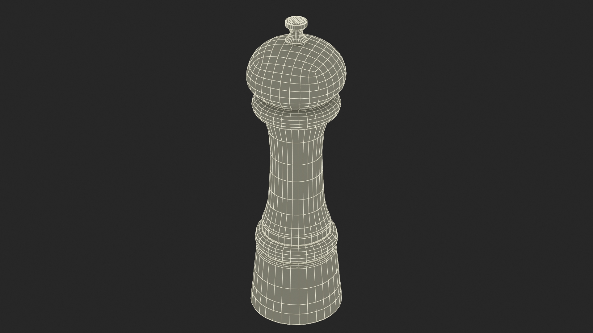 Wooden Salt and Pepper Mill 3D
