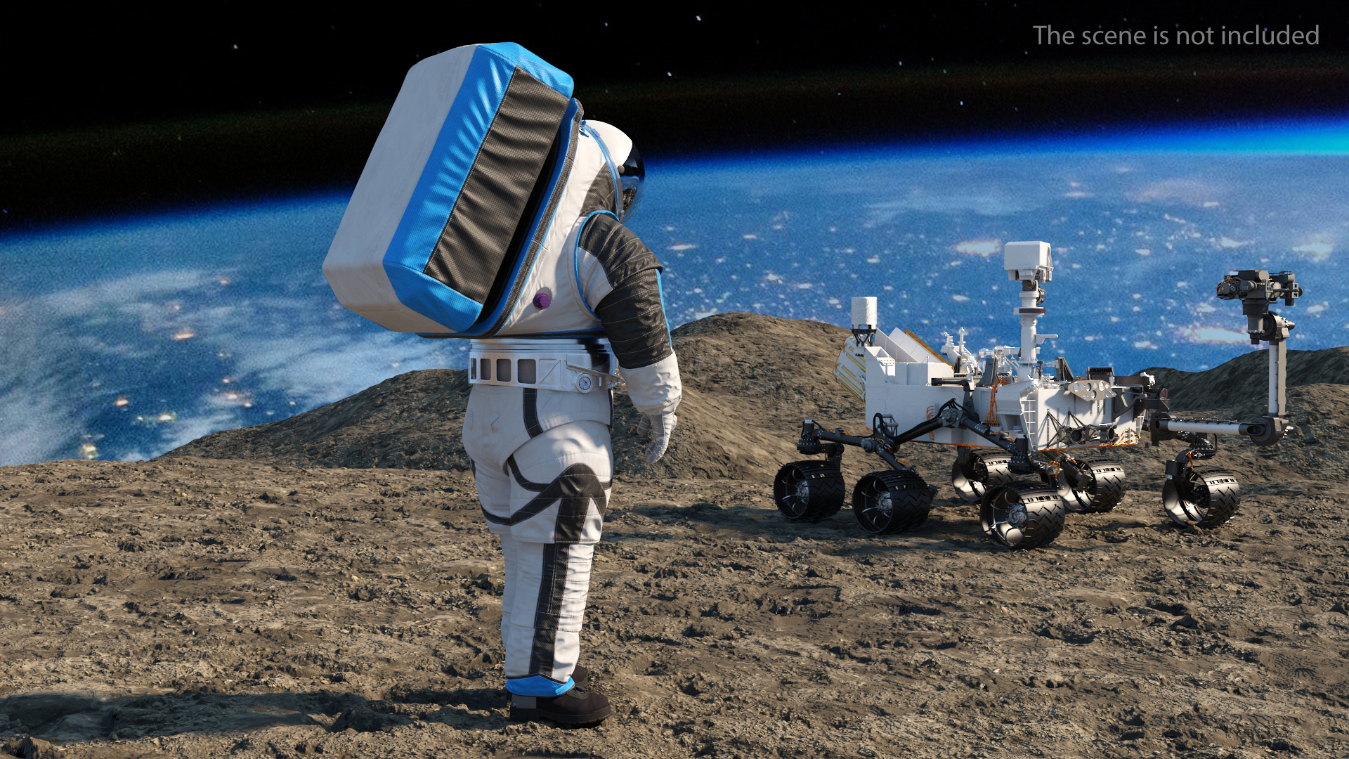 Astronaut Wearing xEMU Greetings Pose 3D