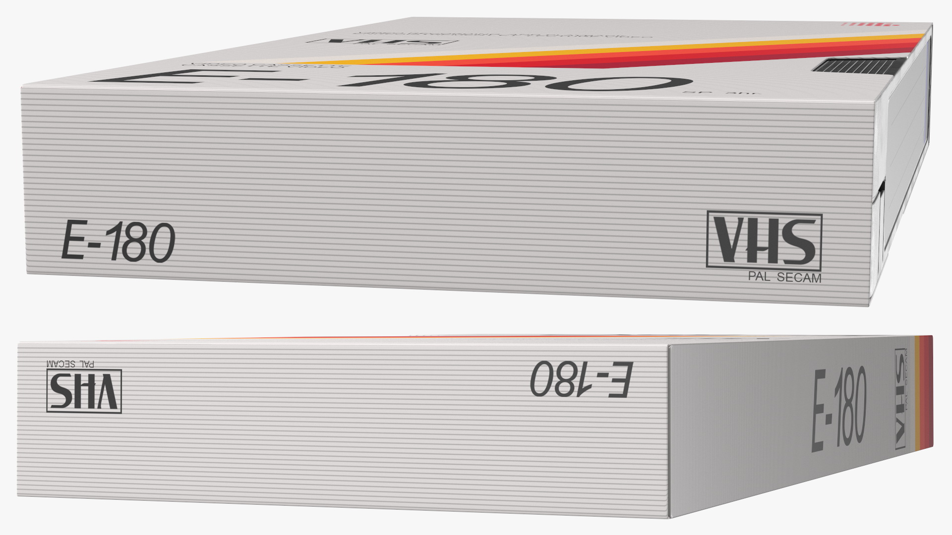 VHS E180 Video Cassette Tape with Cover 3D model