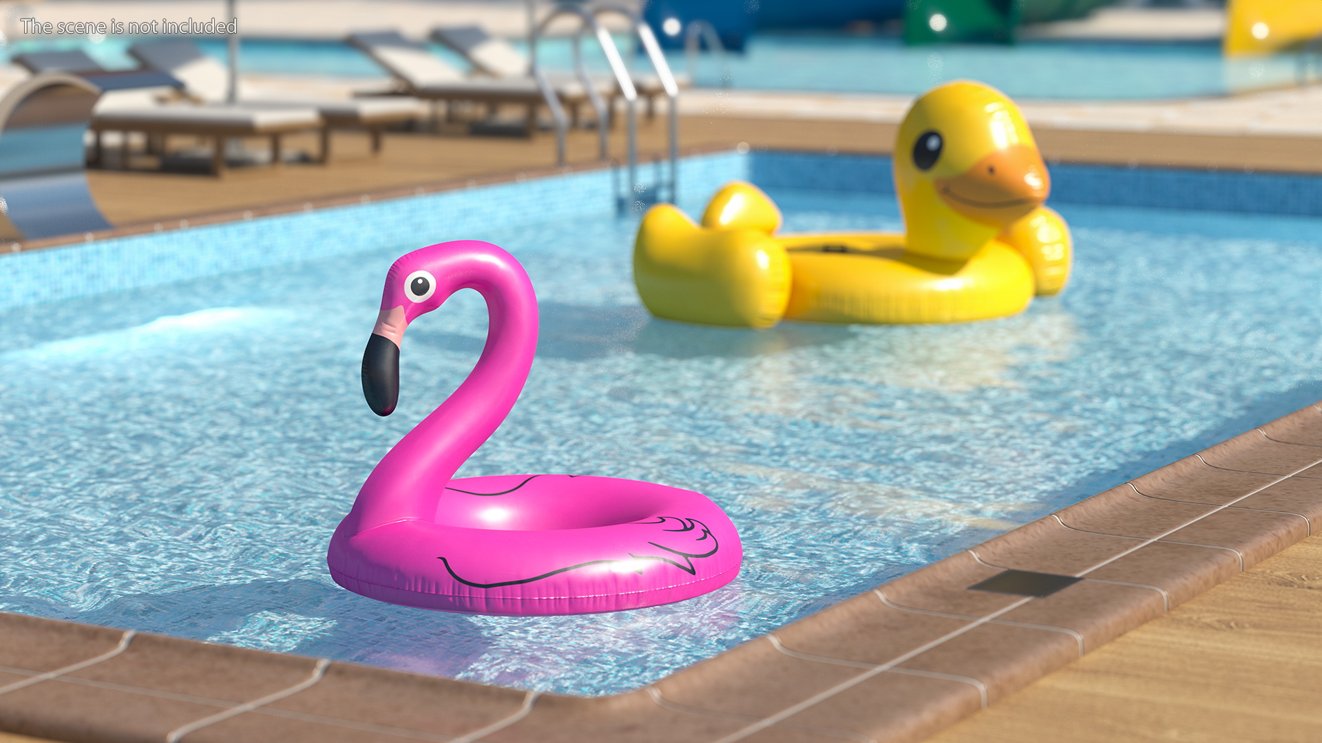 3D Inflatable Flamingo Swimming Ring model